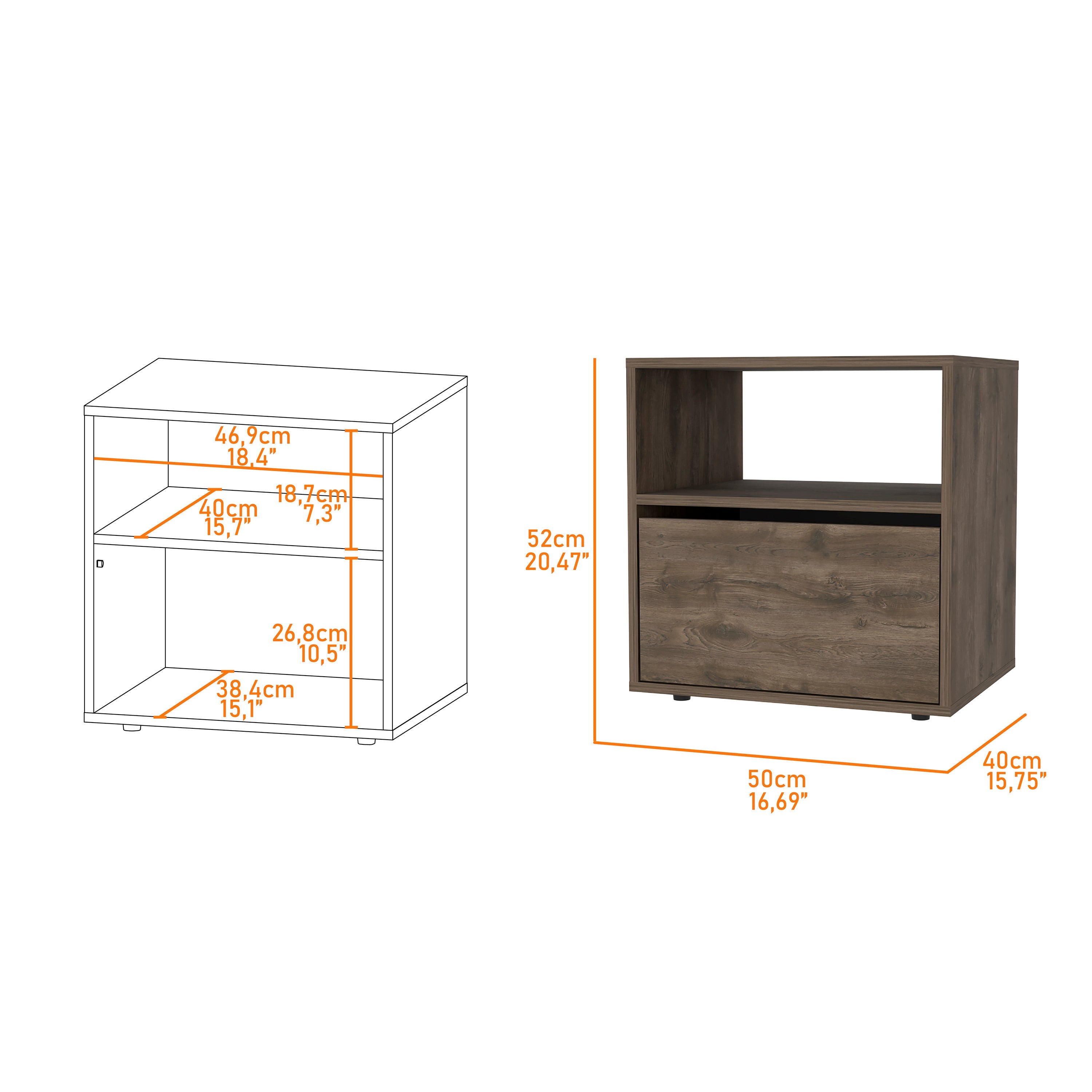 Modern Nightstand w/ O-American Furniture Outlet