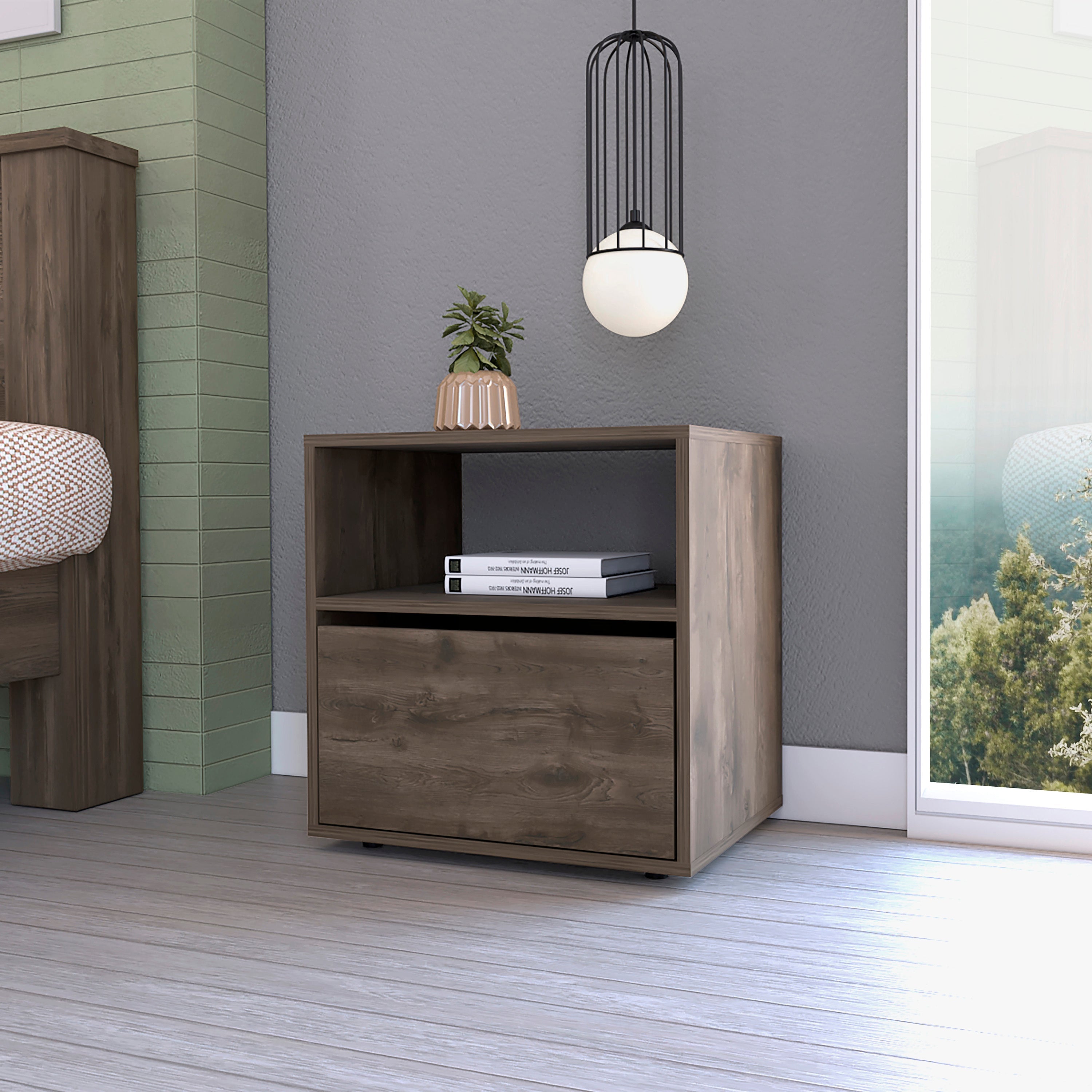 Modern Nightstand w/ O-American Furniture Outlet