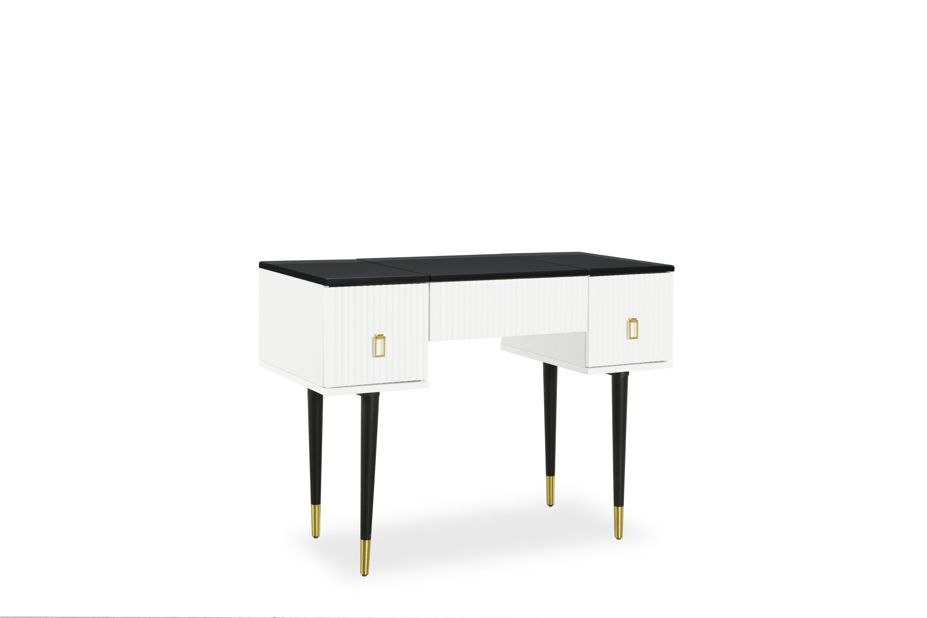 Modern Vanity Set w/ Flip Top Mirror & LED Light-American Furniture Outlet