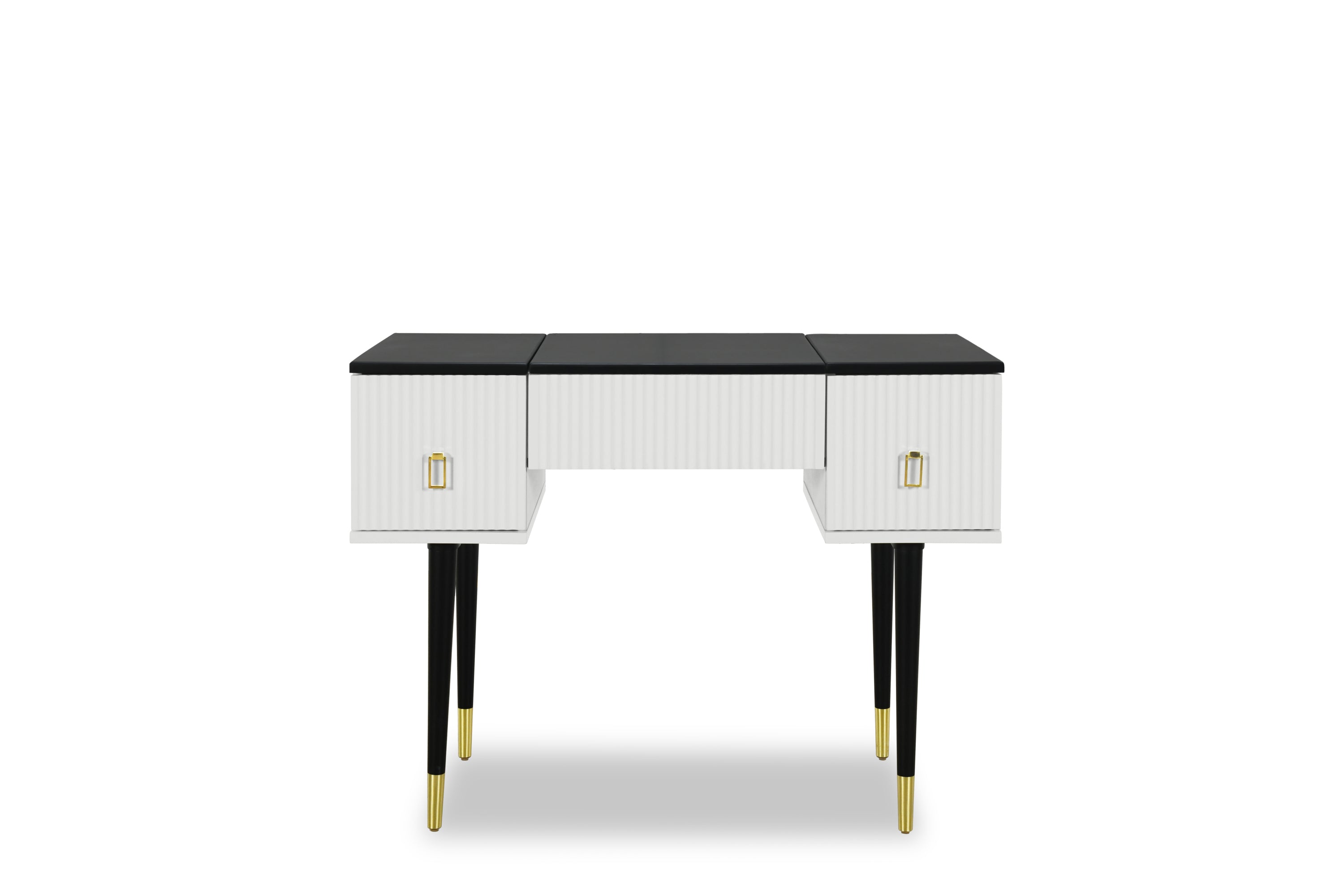 Modern Vanity Set w/ Flip Top Mirror & LED Light-American Furniture Outlet