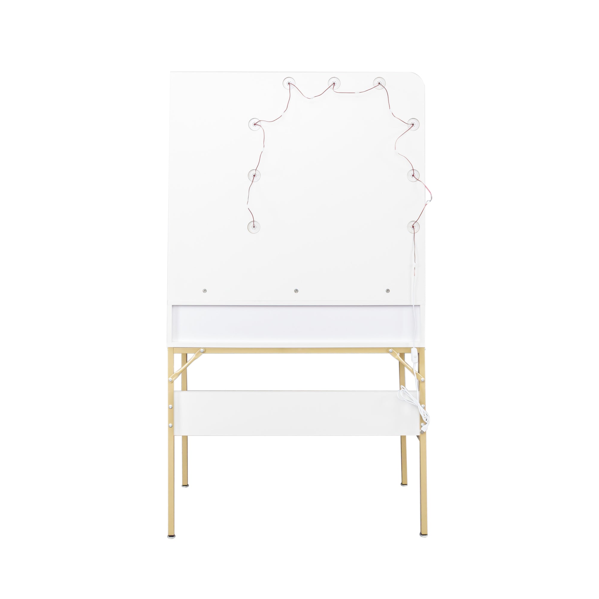 Modern Vanity w/ Stool, LED Mirror - [Your Brand]-American Furniture Outlet