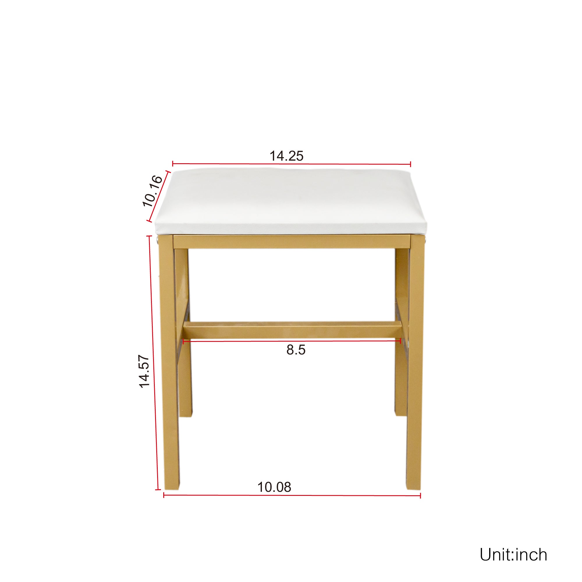 Modern Vanity w/ Stool, LED Mirror - [Your Brand]-American Furniture Outlet