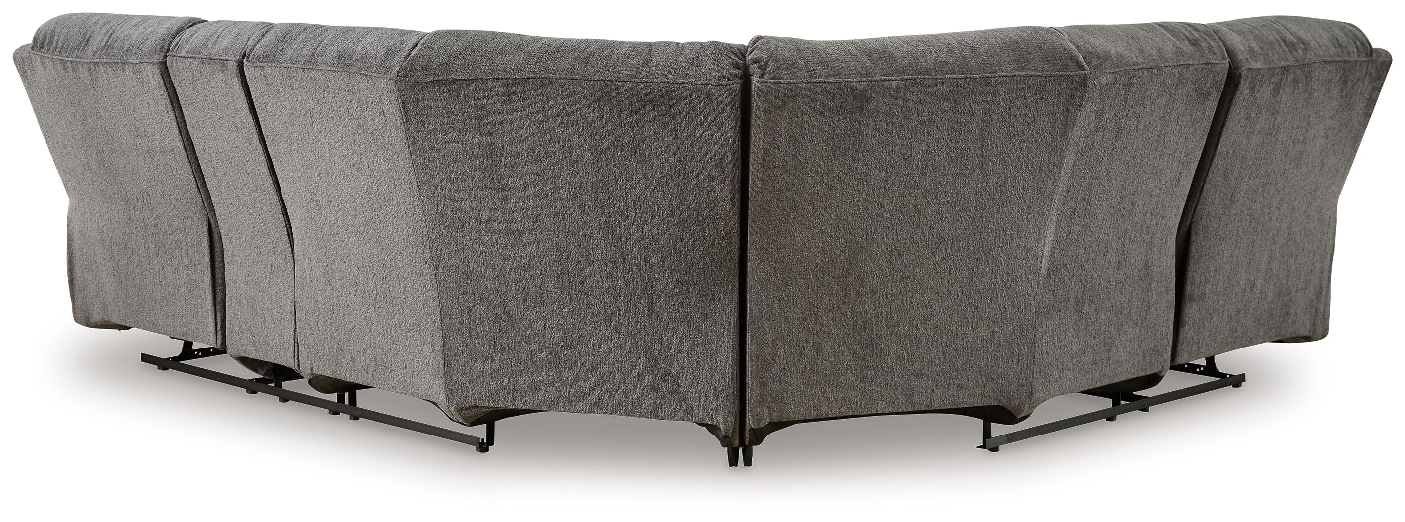 Museum Gray Chenille Reclining Sectional Sofa-Signature Design by Ashley®-American Furniture Outlet