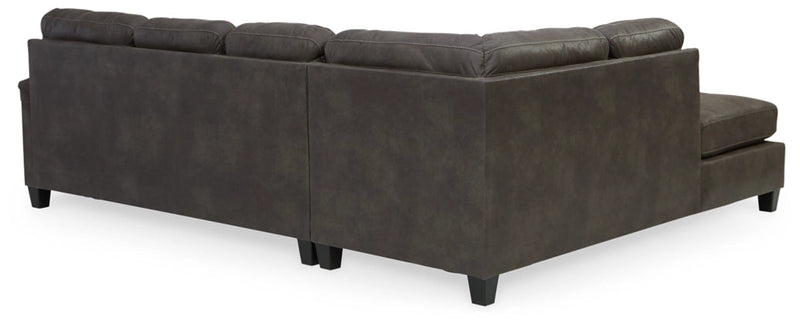 Navi Dark Gray L Shaped Sectional-Signature Design by Ashley®-American Furniture Outlet