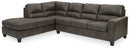 Navi Dark Gray L Shaped Sectional-Signature Design by Ashley®-American Furniture Outlet