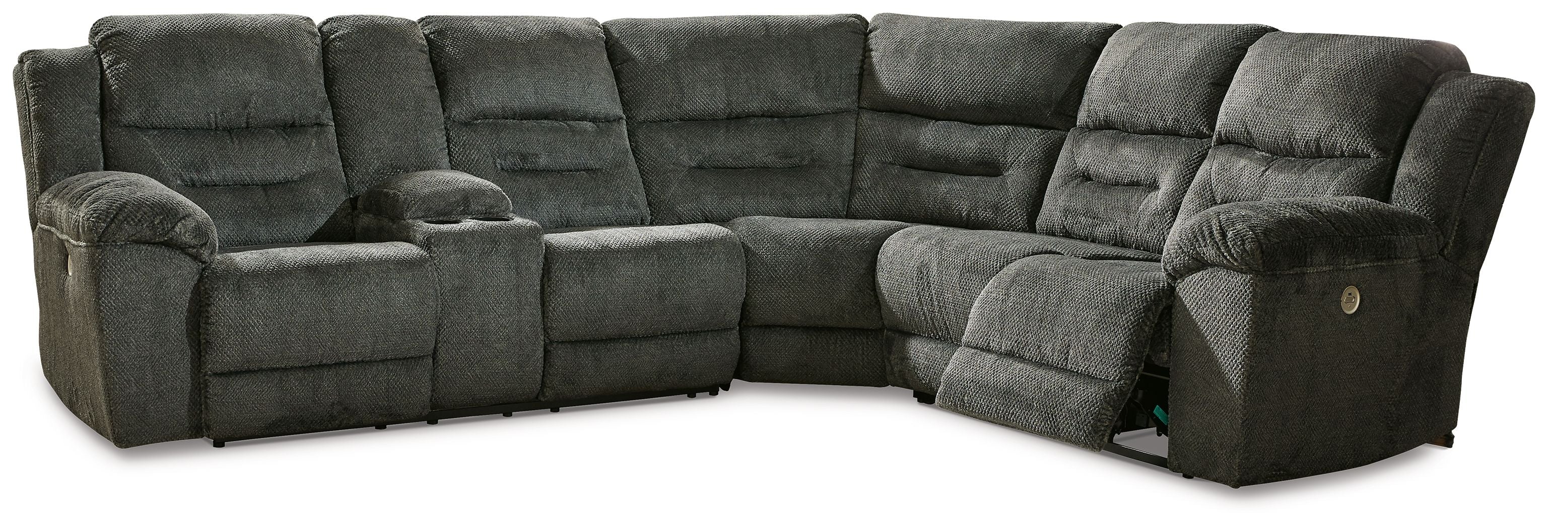 Nettington Gray Power Reclining Sectional-Signature Design by Ashley®-American Furniture Outlet