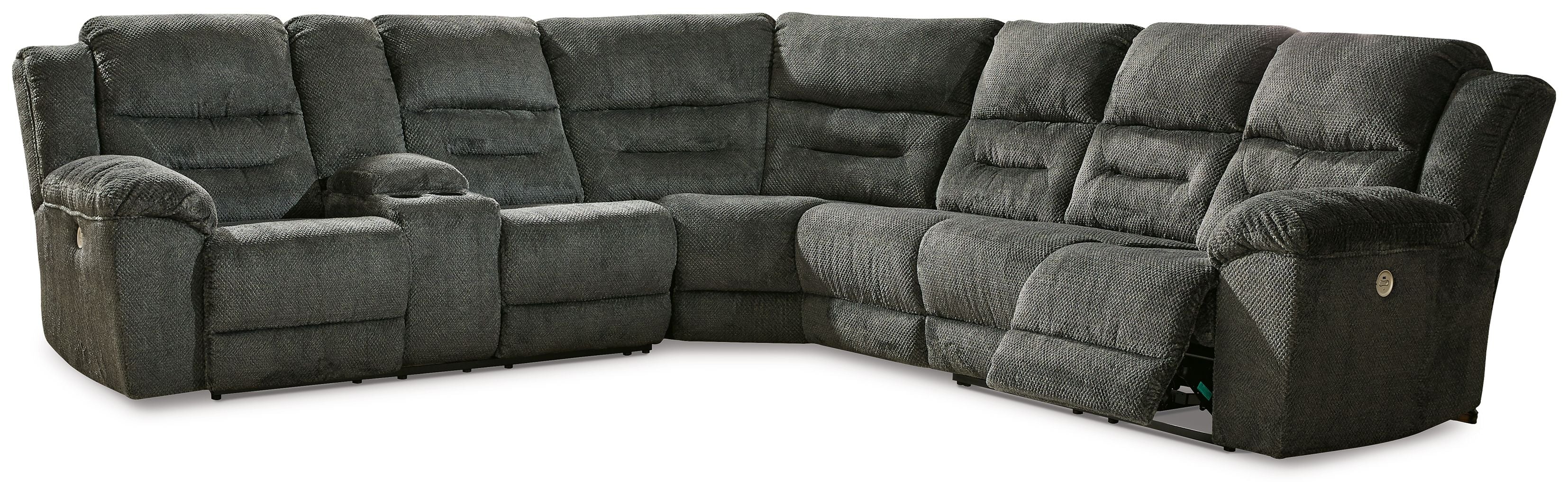 Nettington Gray Power Reclining Sectional-Signature Design by Ashley®-American Furniture Outlet