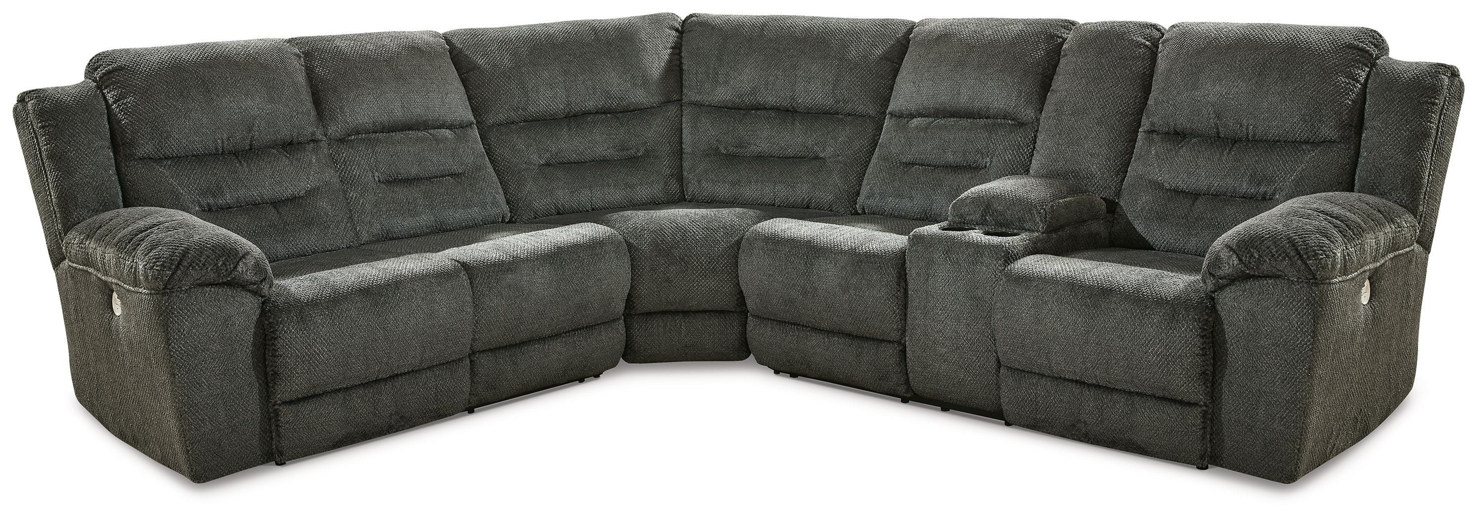 Nettington Gray Power Reclining Sectional-Signature Design by Ashley®-American Furniture Outlet