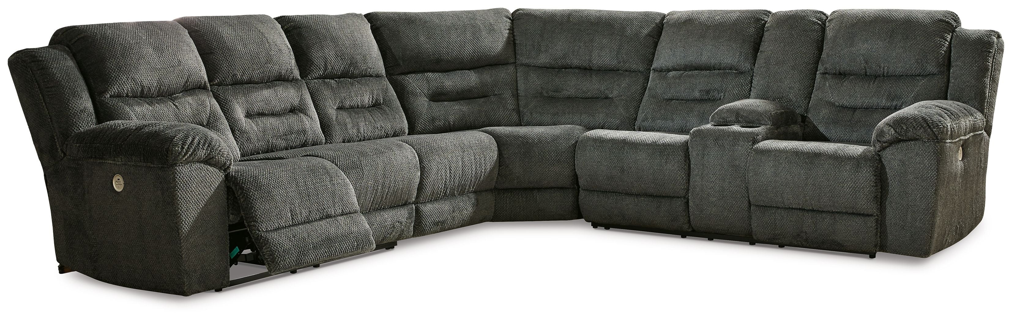 Nettington Gray Power Reclining Sectional-Signature Design by Ashley®-American Furniture Outlet