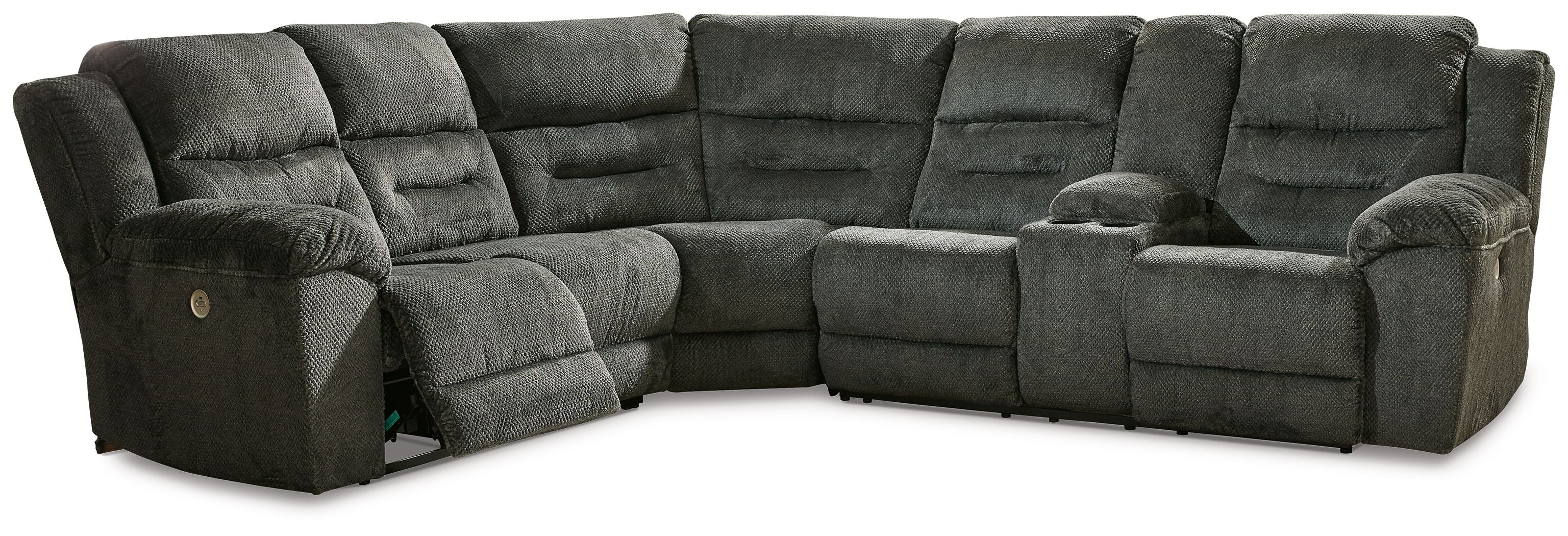 Nettington Gray Power Reclining Sectional-Signature Design by Ashley®-American Furniture Outlet