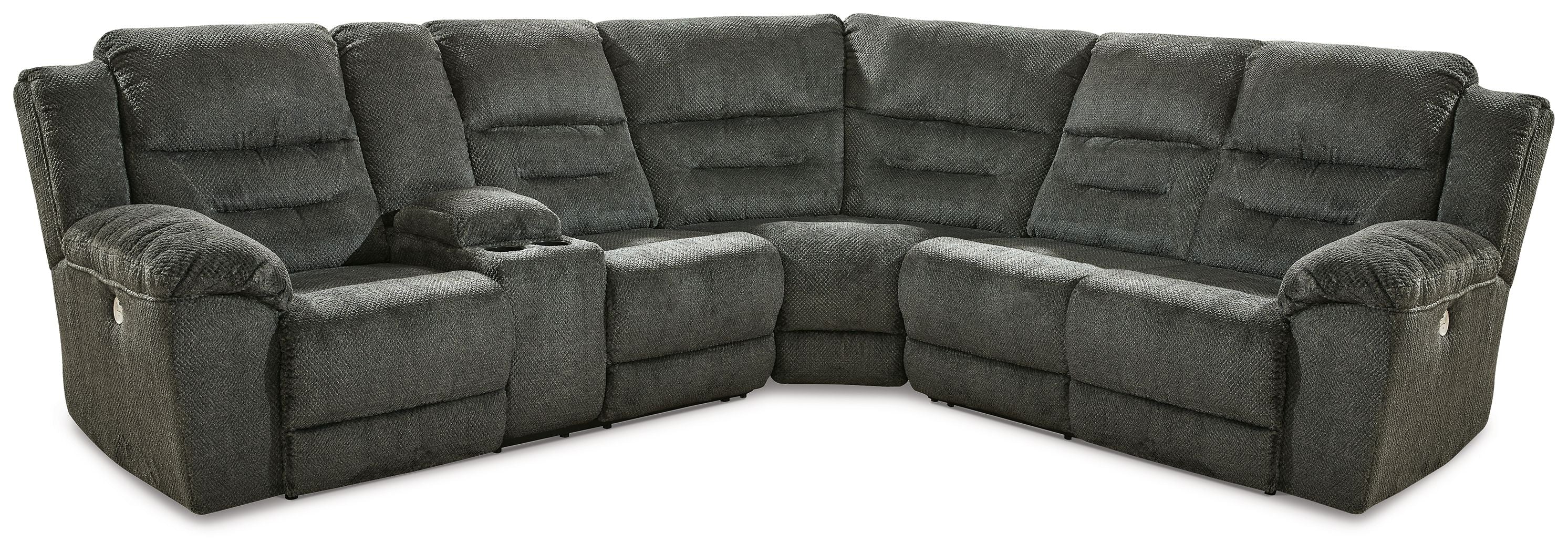 Nettington Gray Power Reclining Sectional-Signature Design by Ashley®-American Furniture Outlet