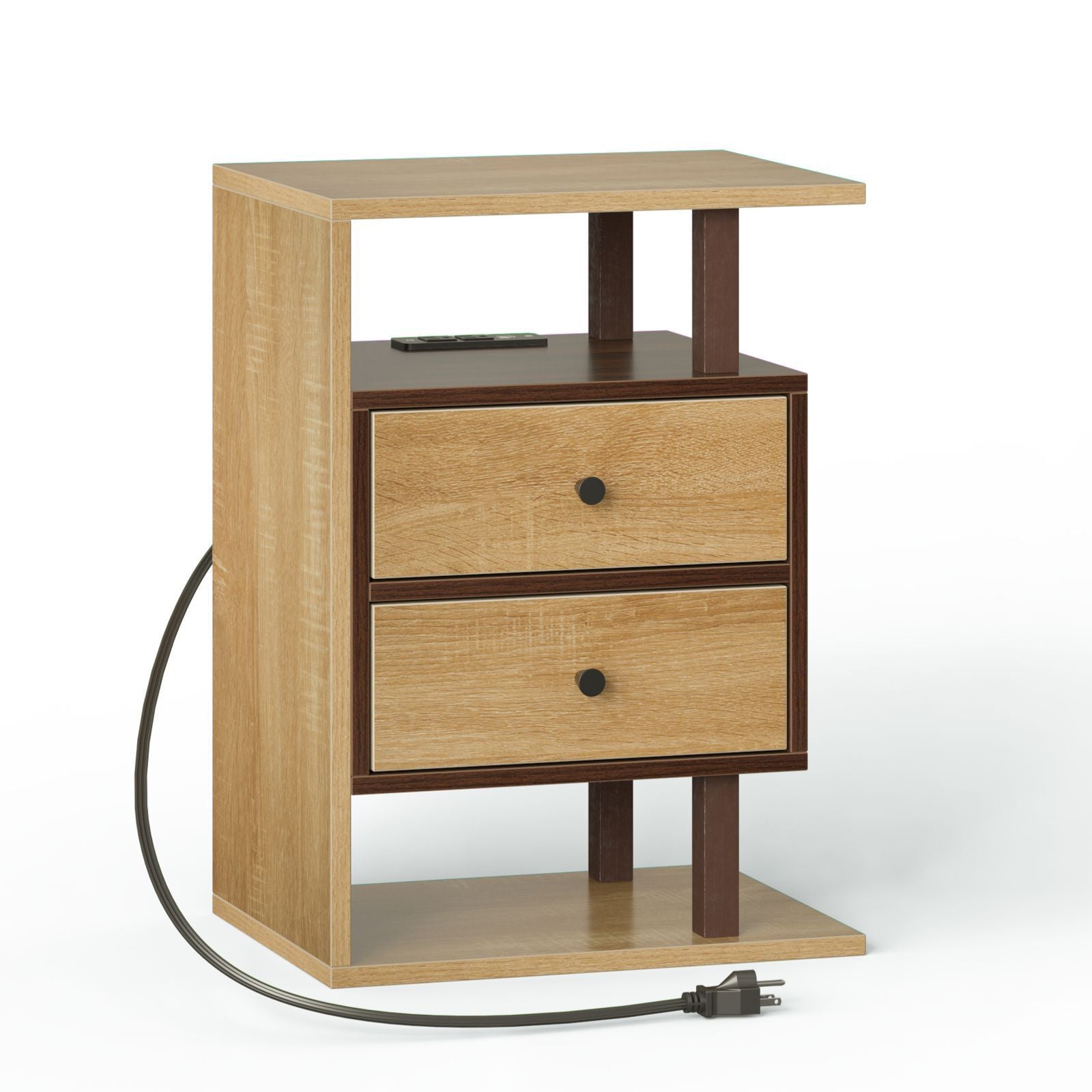 Nightstand w/ Charging Station & Drawers-American Furniture Outlet