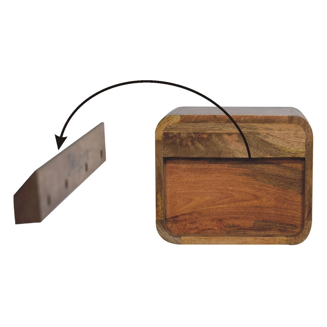 Oak-ish Floating Nightstand | Artisan Furniture-American Furniture Outlet