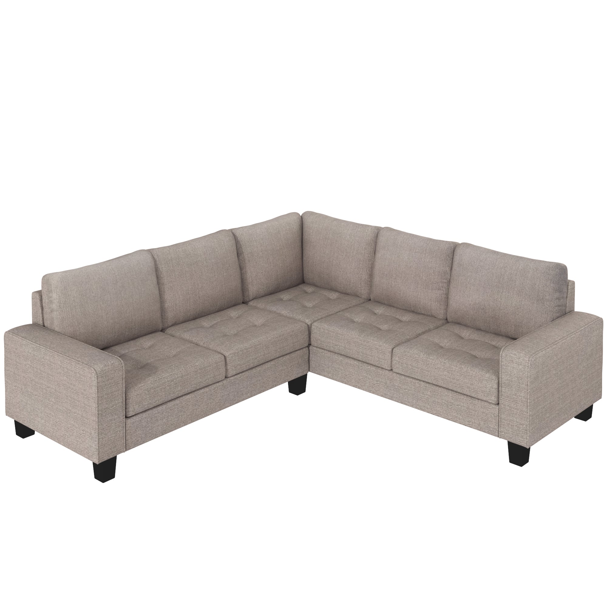 Orisfur Sectional Corner Sofa L-Shape Couch | Space-Saving Design with Storage Ottoman & Cup Holders | Ideal for Large Spaces, Dorms, Apartments-American Furniture Outlet -American Furniture Outlet