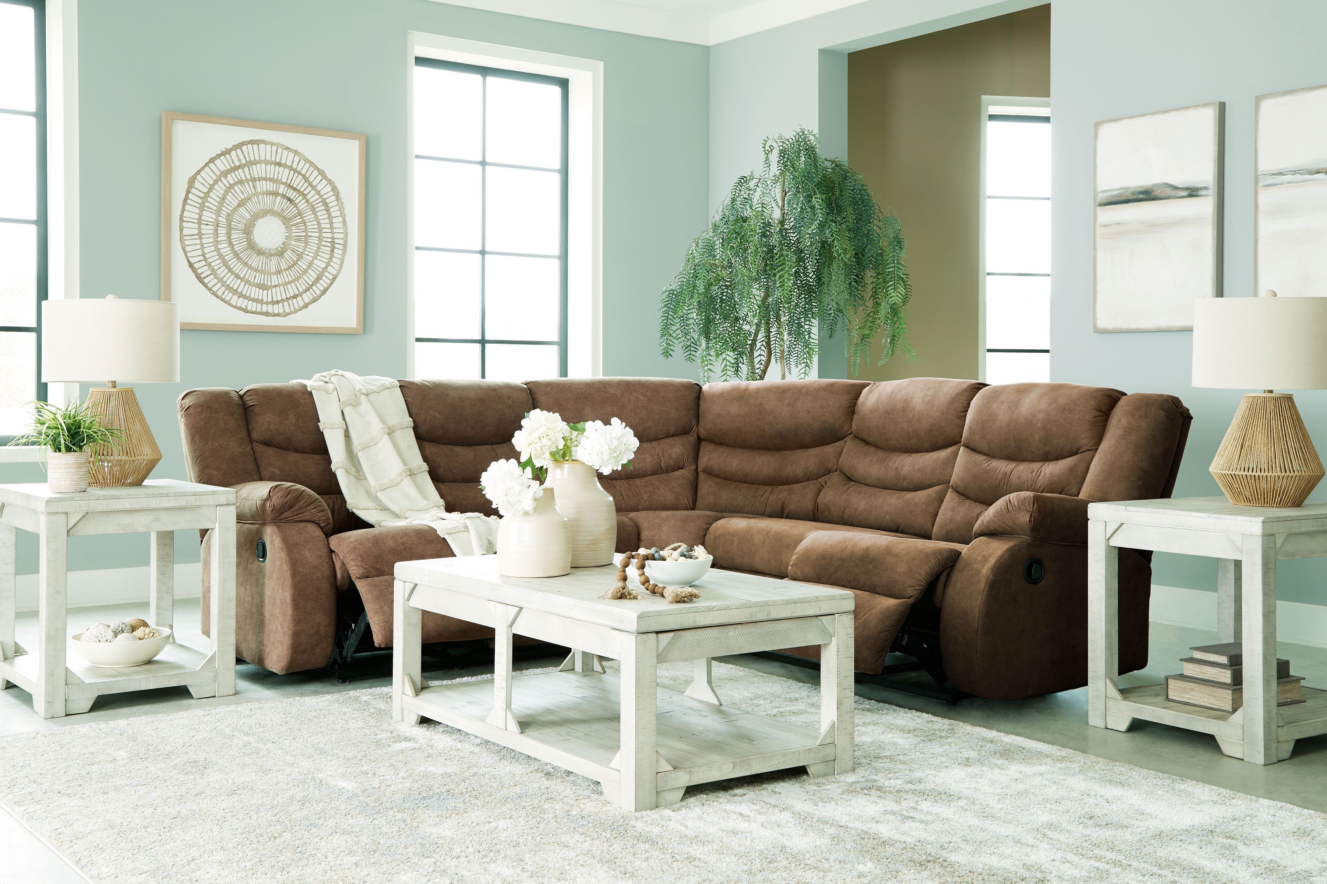 Partymate Faux Leather Reclining Sectional-Signature Design by Ashley®-American Furniture Outlet