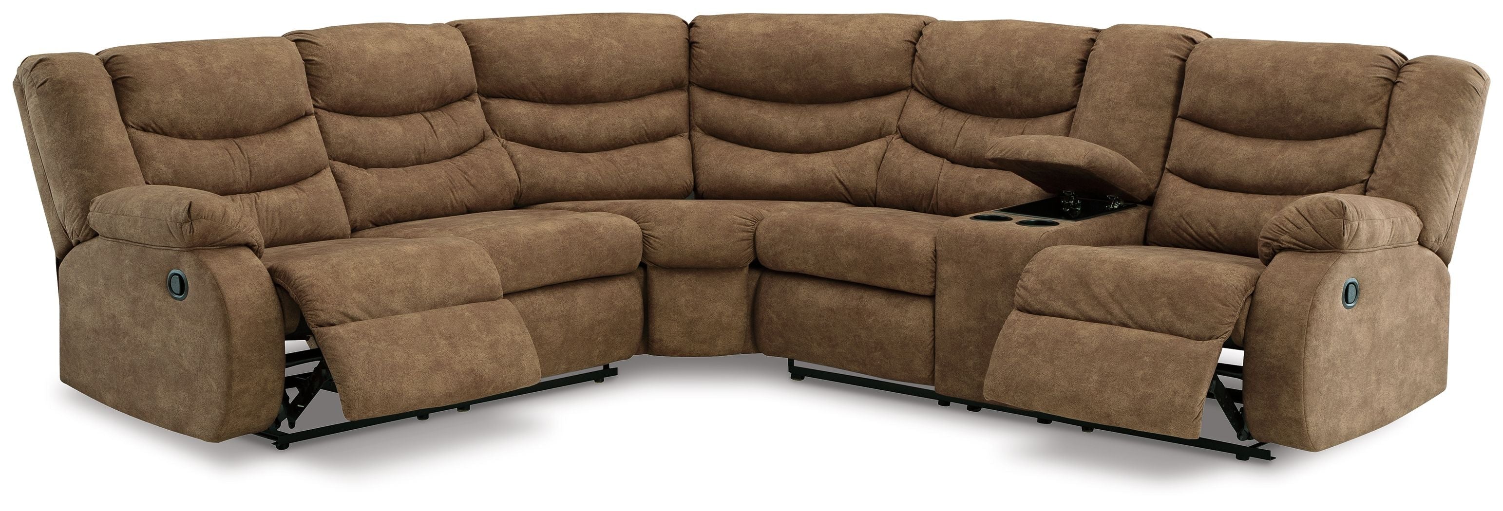 Partymate Faux Leather Reclining Sectional-Signature Design by Ashley®-American Furniture Outlet