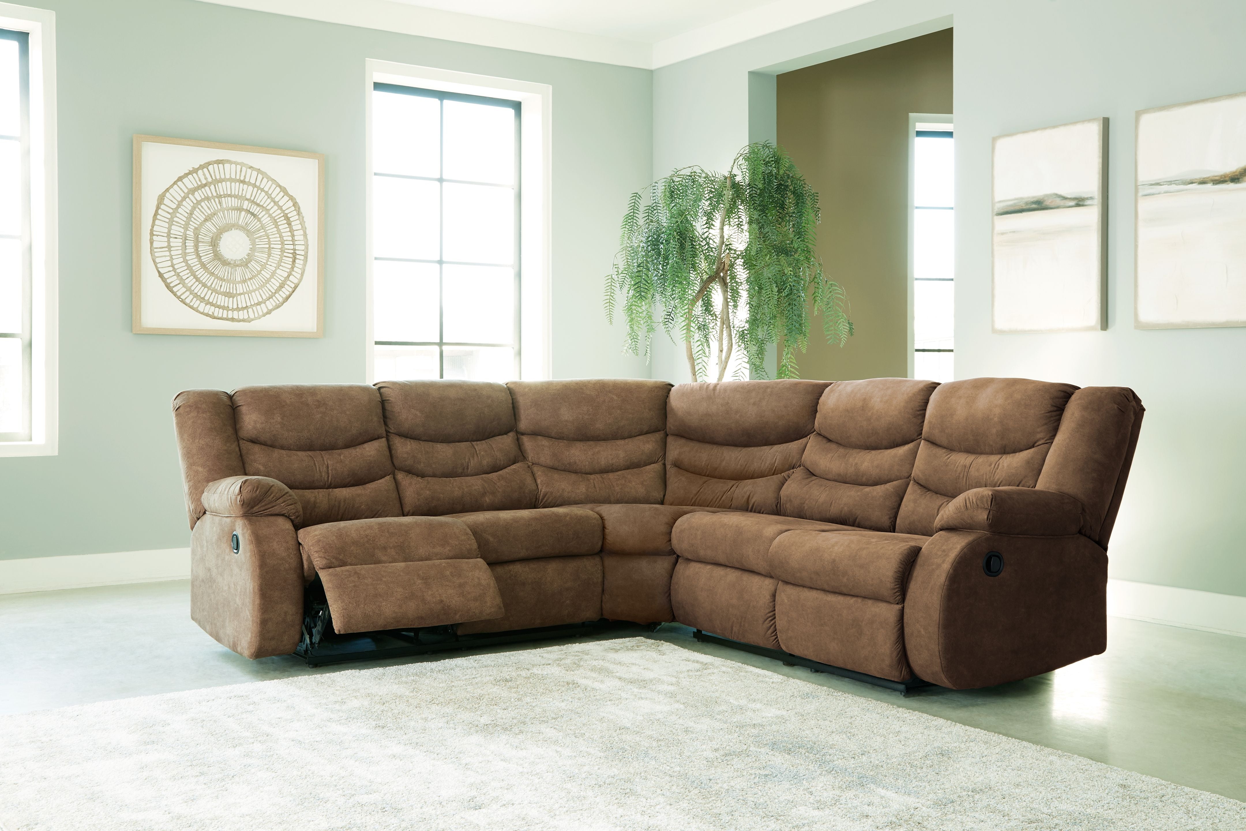 Partymate Faux Leather Reclining Sectional-Signature Design by Ashley®-American Furniture Outlet