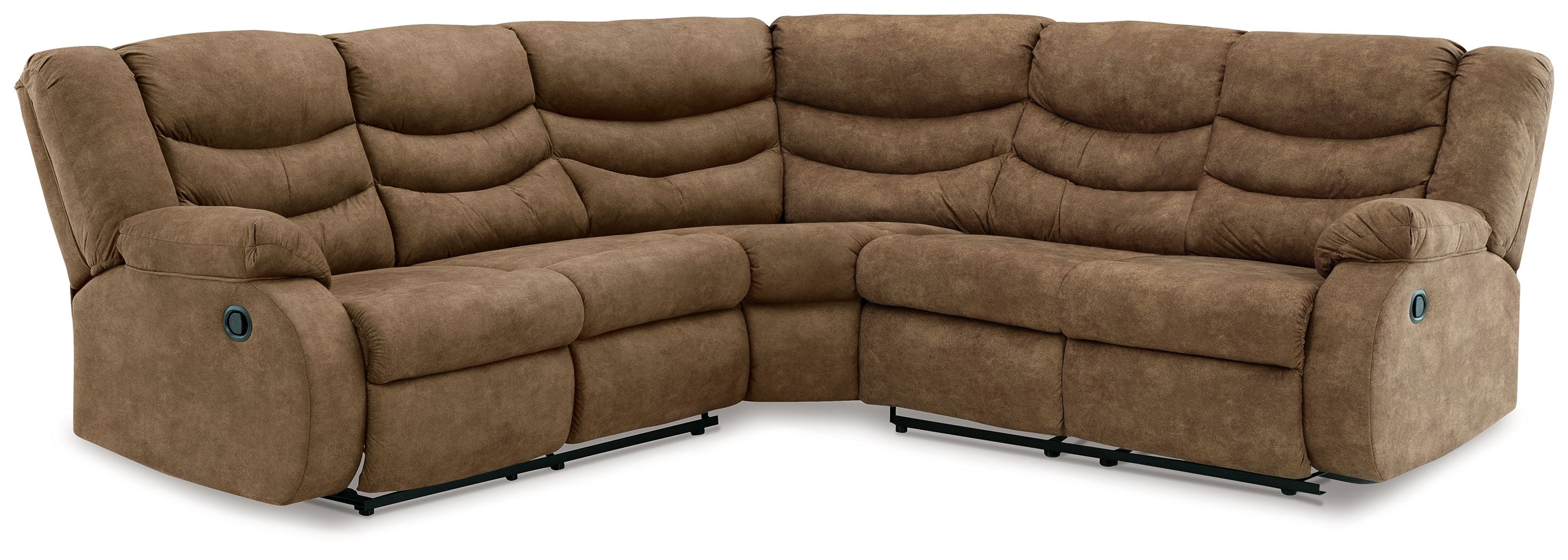 Partymate Faux Leather Reclining Sectional-Signature Design by Ashley®-American Furniture Outlet