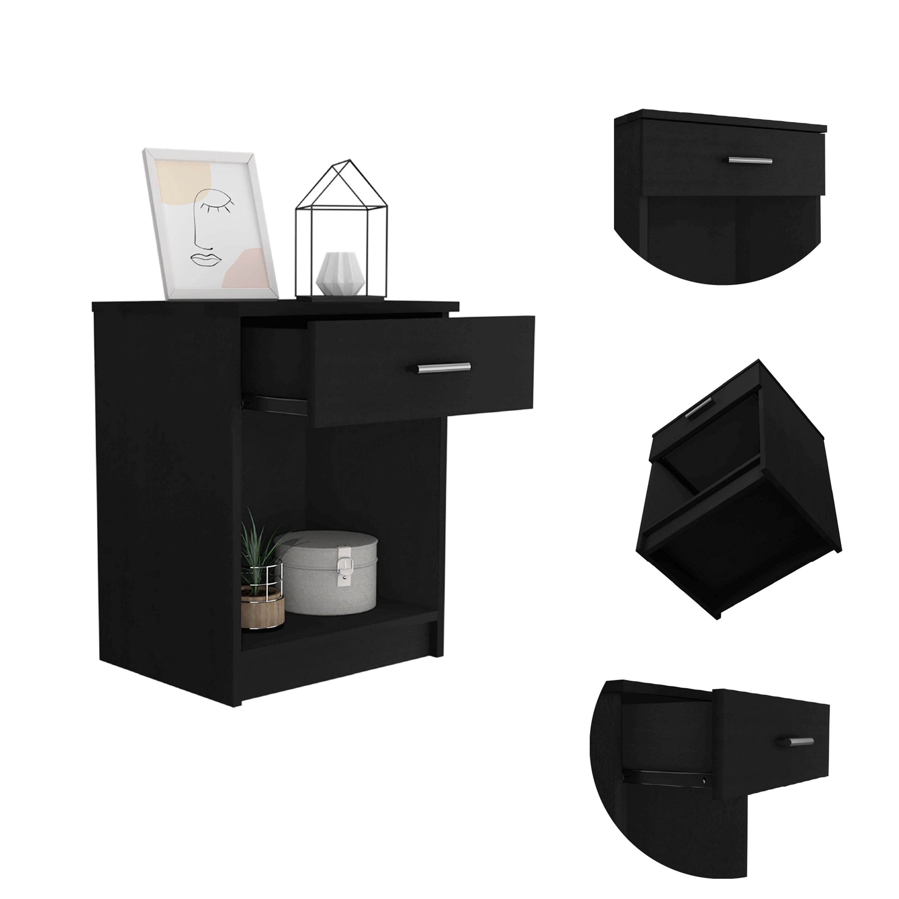 Pictor Nightstand w/ Drawer & Shelf-American Furniture Outlet