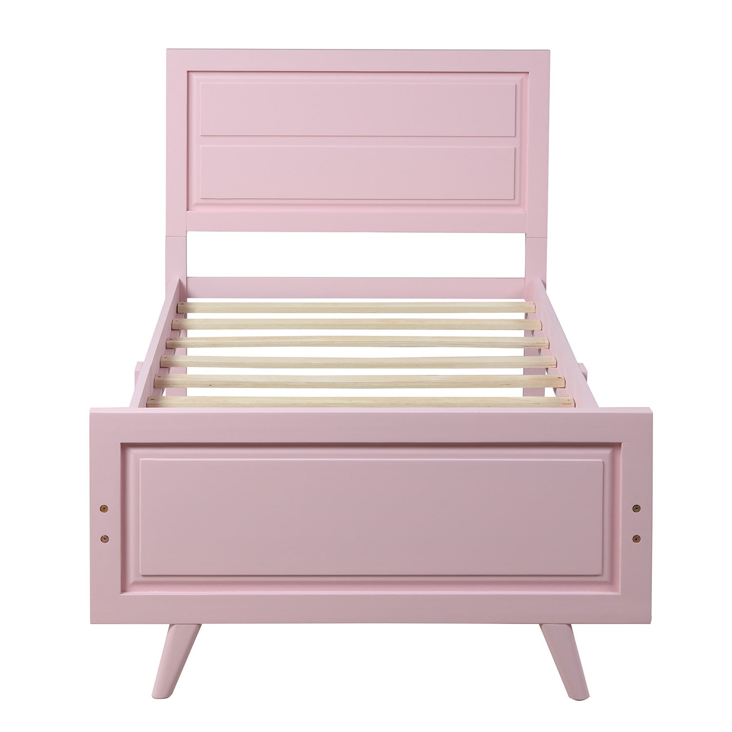 Pink Twin Platform Bed Frame w/ Headboard | [Brand Name]-American Furniture Outlet