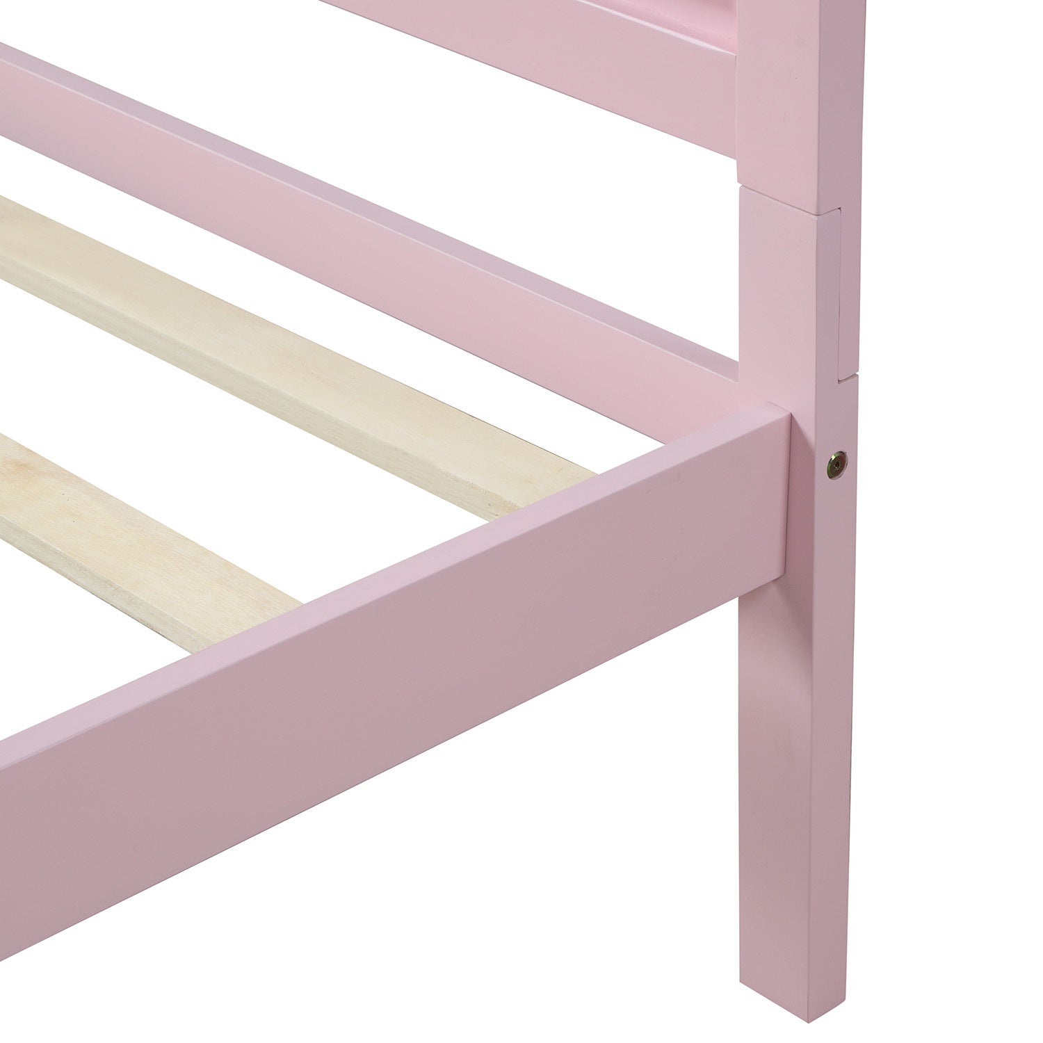 Pink Twin Platform Bed Frame w/ Headboard | [Brand Name]-American Furniture Outlet