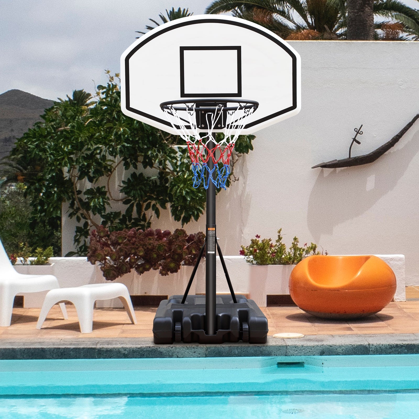 Poolside Basketball Hoop - Adjustable Height-American Furniture Outlet