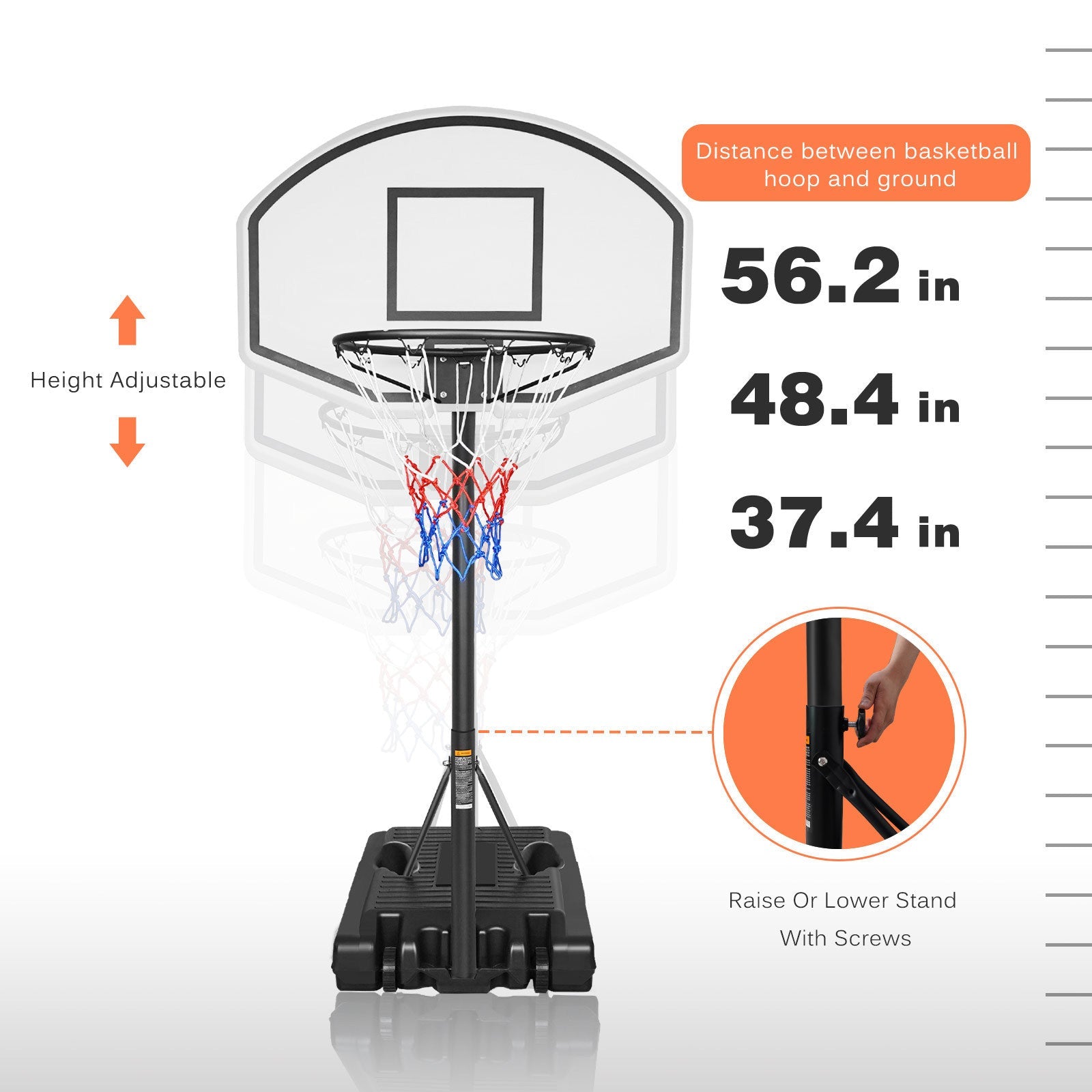 Poolside Basketball Hoop - Adjustable Height-American Furniture Outlet