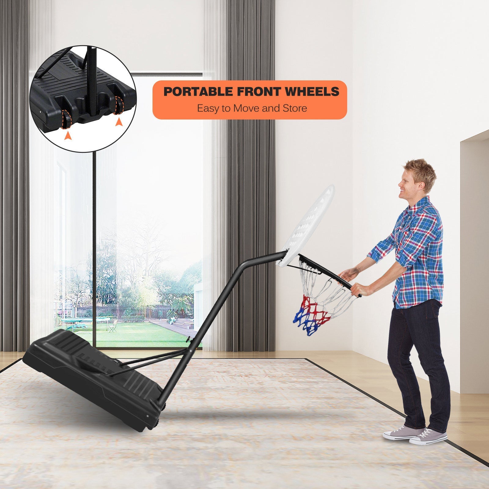 Poolside Basketball Hoop - Adjustable Height-American Furniture Outlet