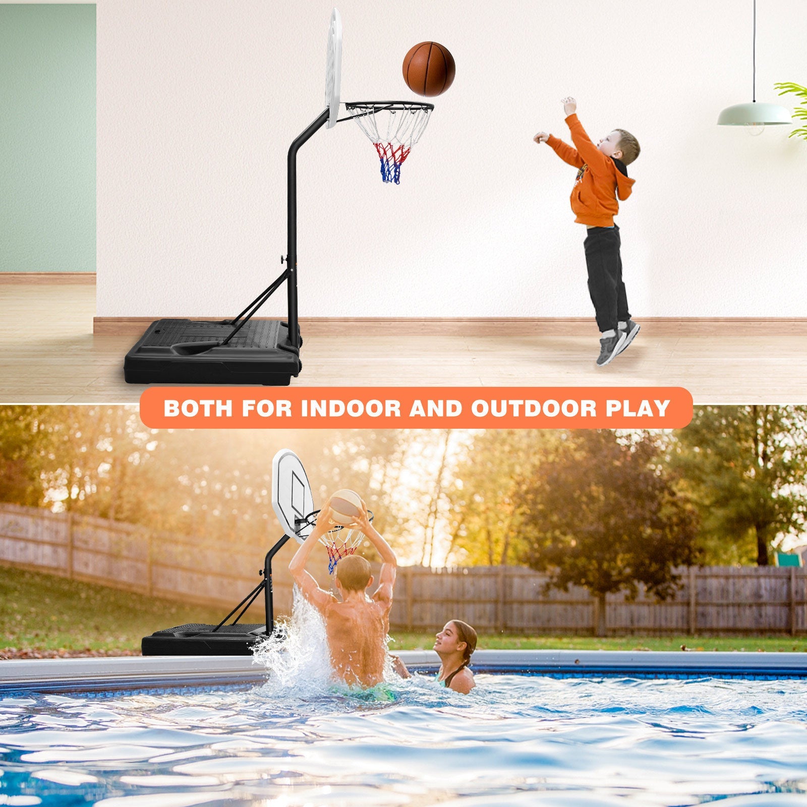 Poolside Basketball Hoop - Adjustable Height-American Furniture Outlet