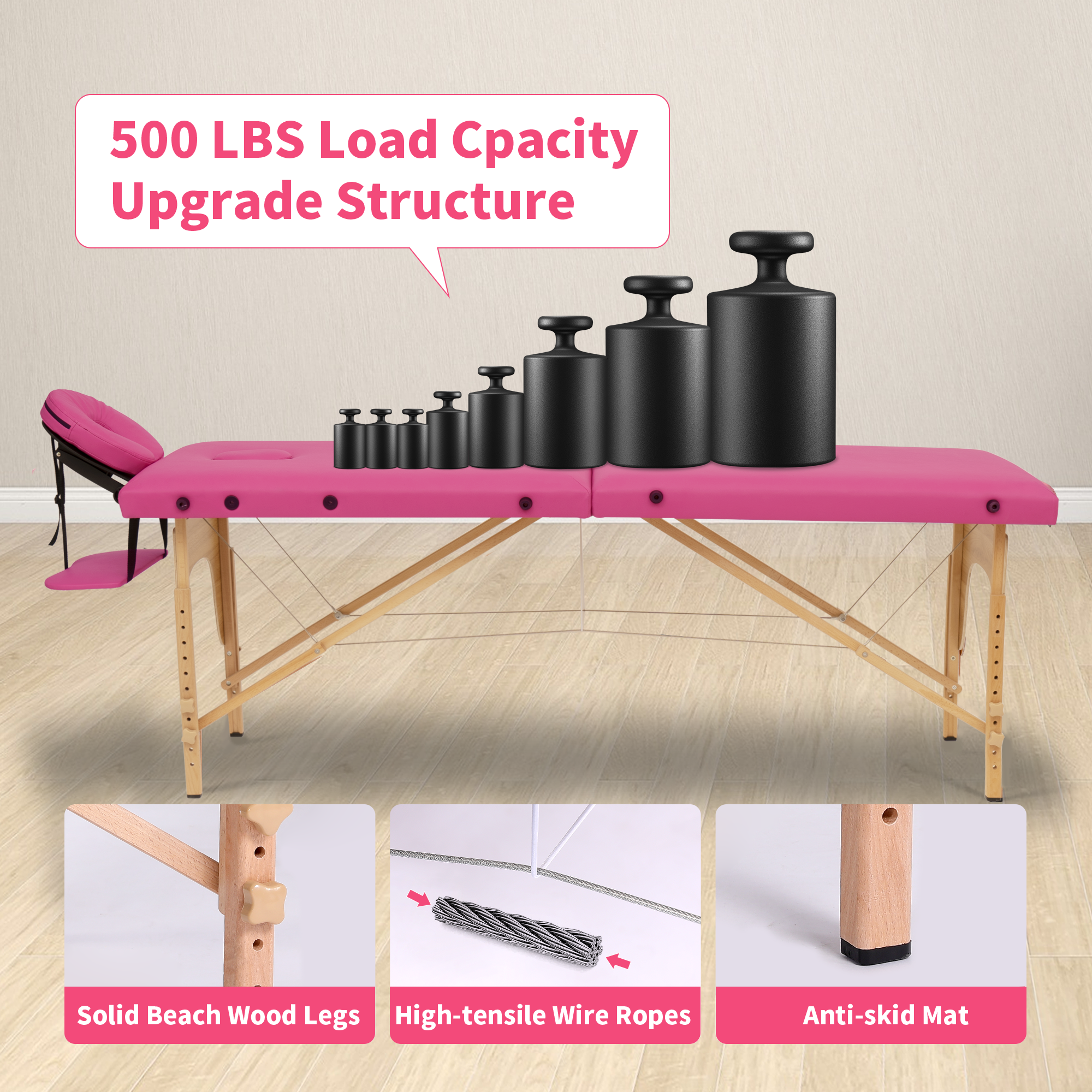 Portable Massage Table | Foldable Salon Bed | Lash Bed-American Furniture Outlet