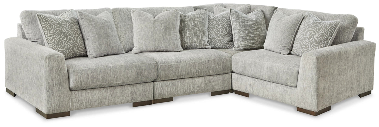 Regent Park Gray Modular Sectional - Plush Cushions Modern-Signature Design by Ashley®-American Furniture Outlet