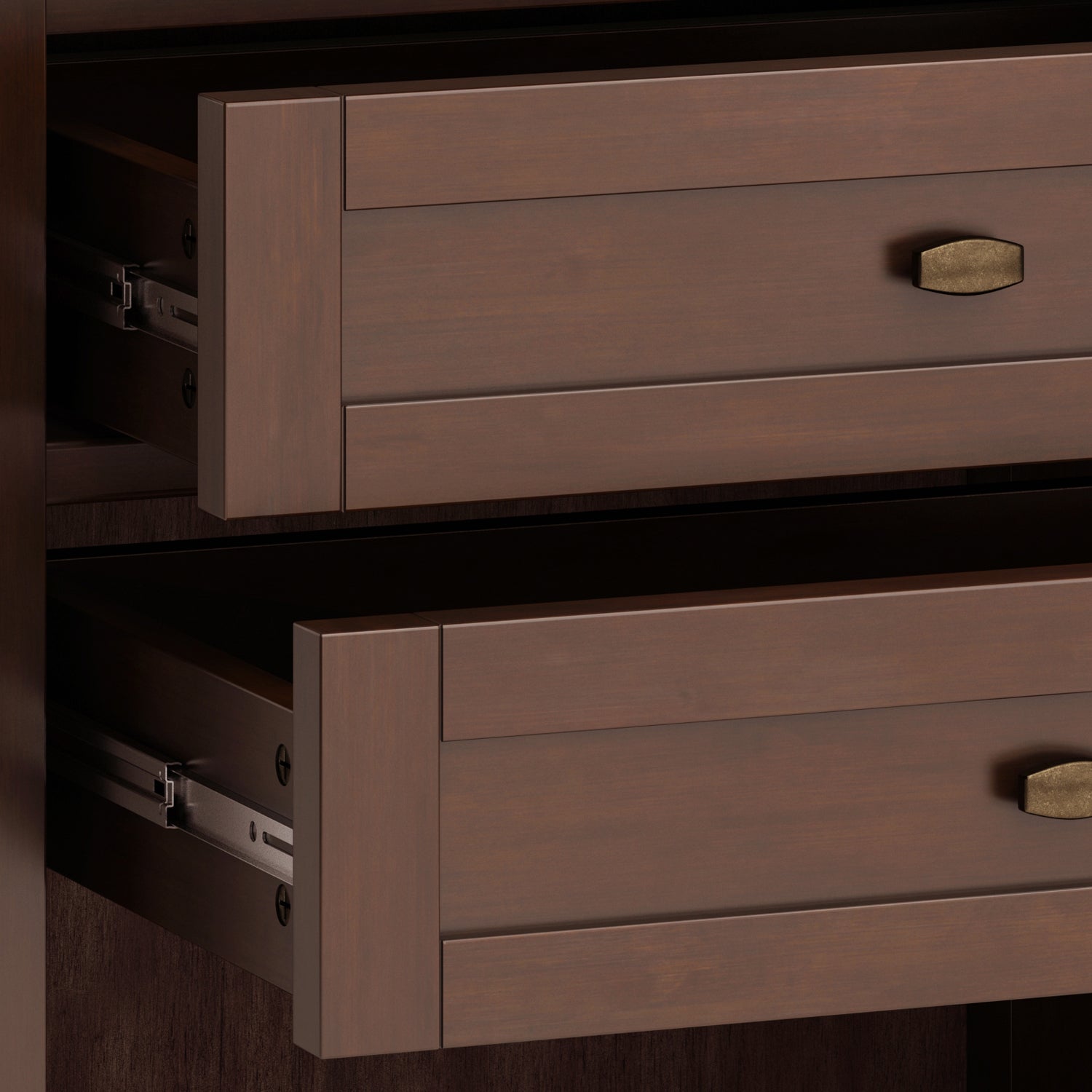 Russet Brown Warm Shaker Bedside Table-American Furniture Outlet