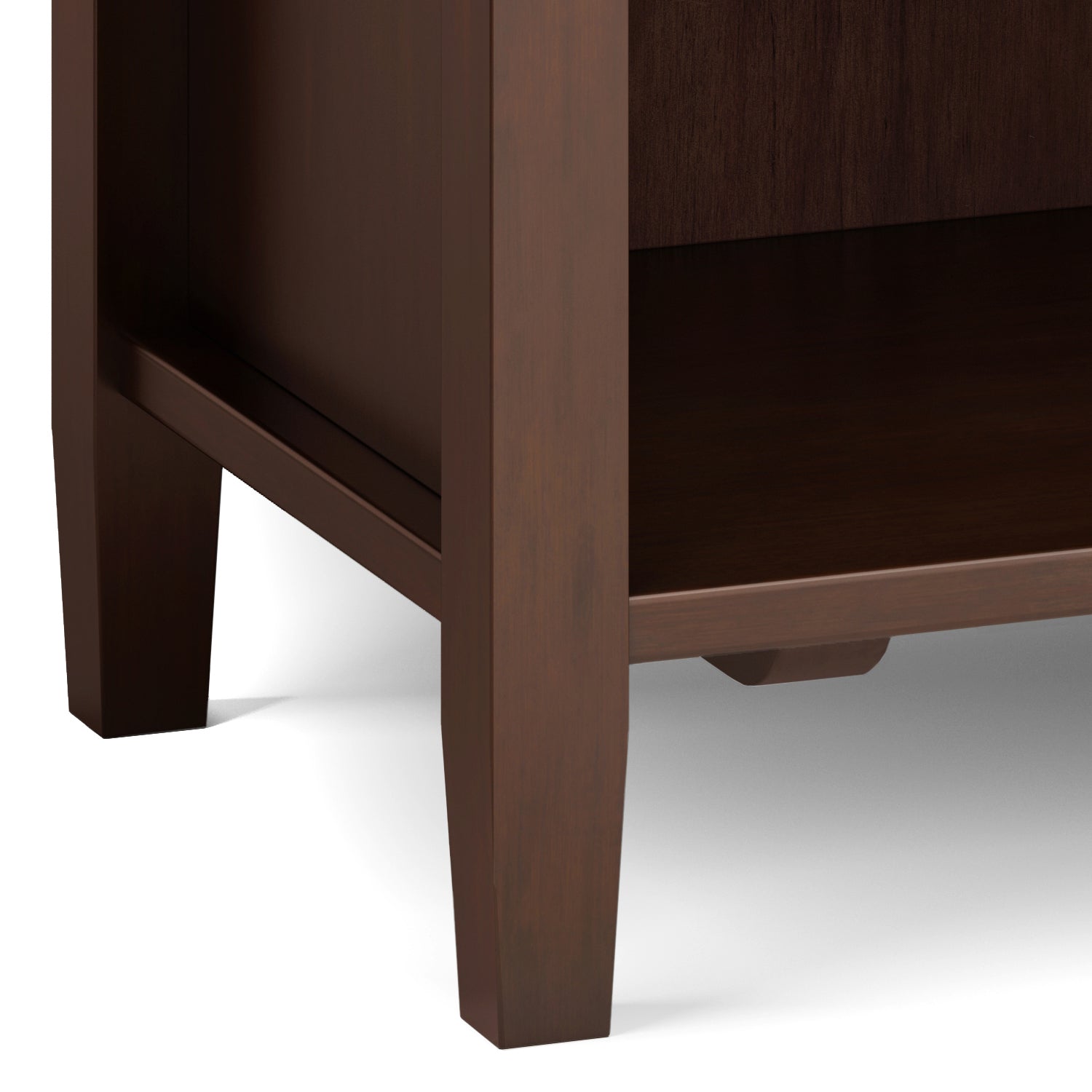 Russet Brown Warm Shaker Bedside Table-American Furniture Outlet