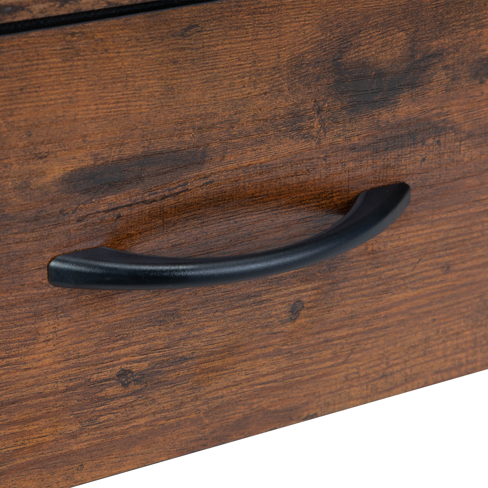 Rustic Nightstand w/ Drawer, Shelf, USB Ports & LED Lights-American Furniture Outlet