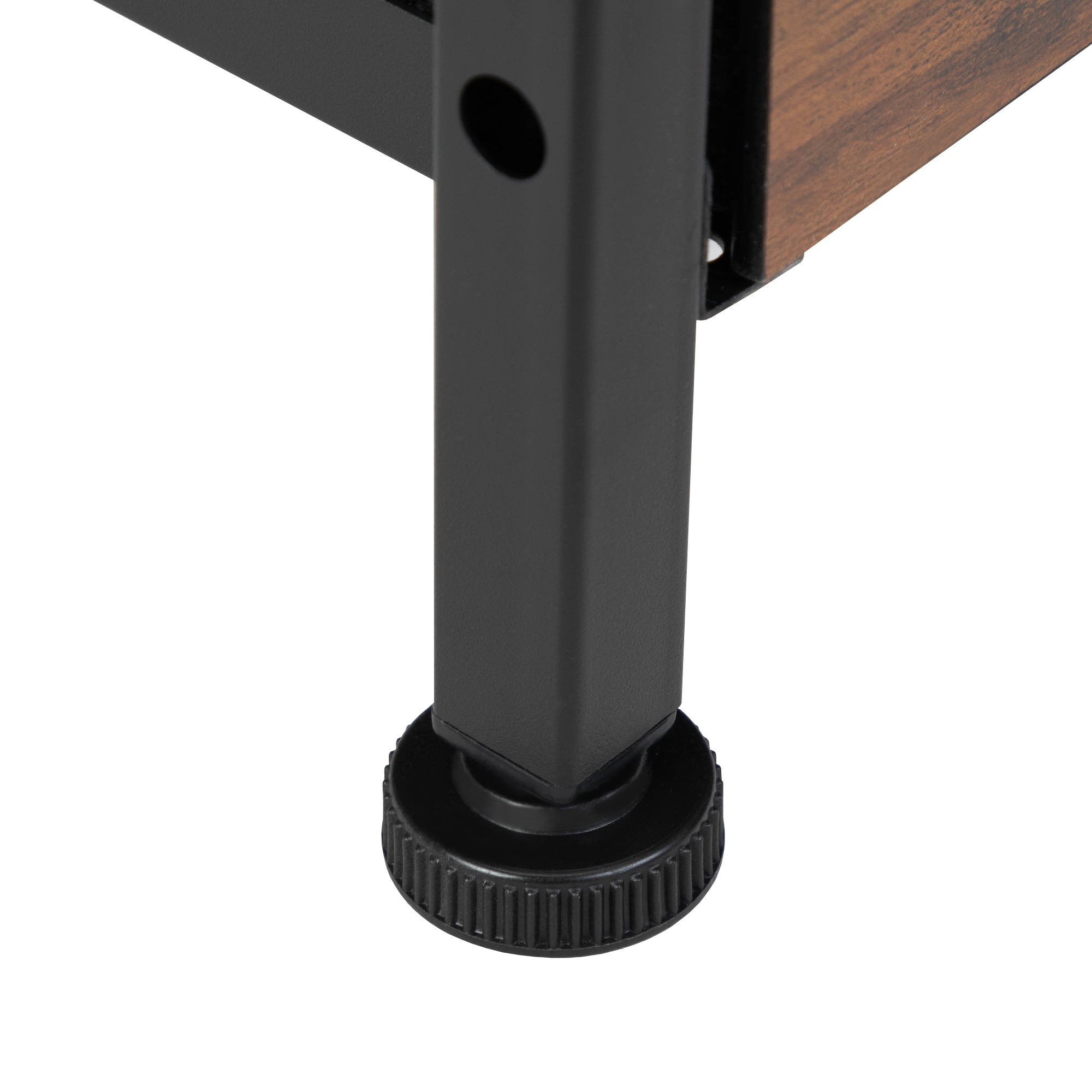 Rustic Nightstand w/ Drawer, Shelf, USB Ports & LED Lights-American Furniture Outlet