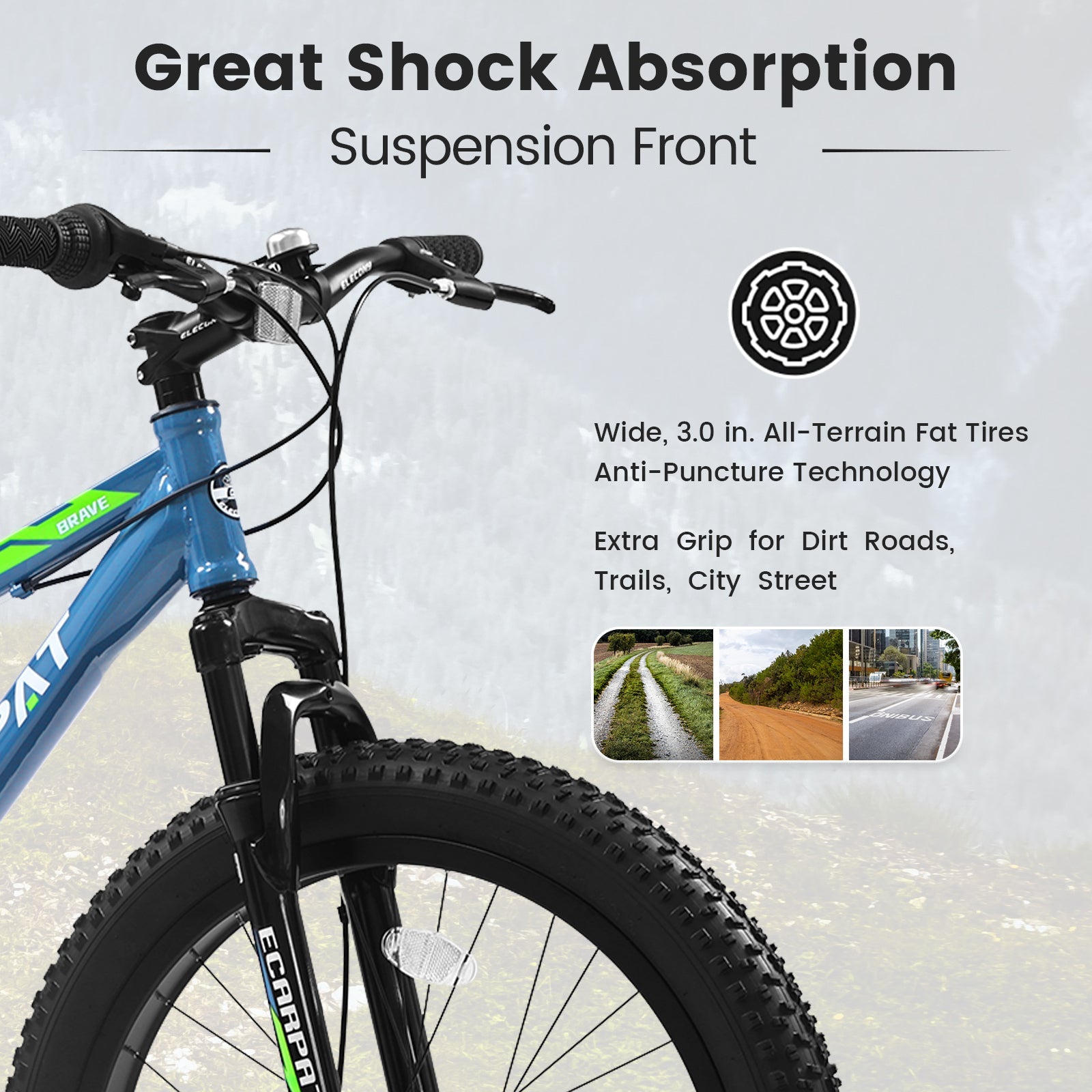 S24109 24" Fat Tire Mountain Bike - 7 Speed Shimano-American Furniture Outlet