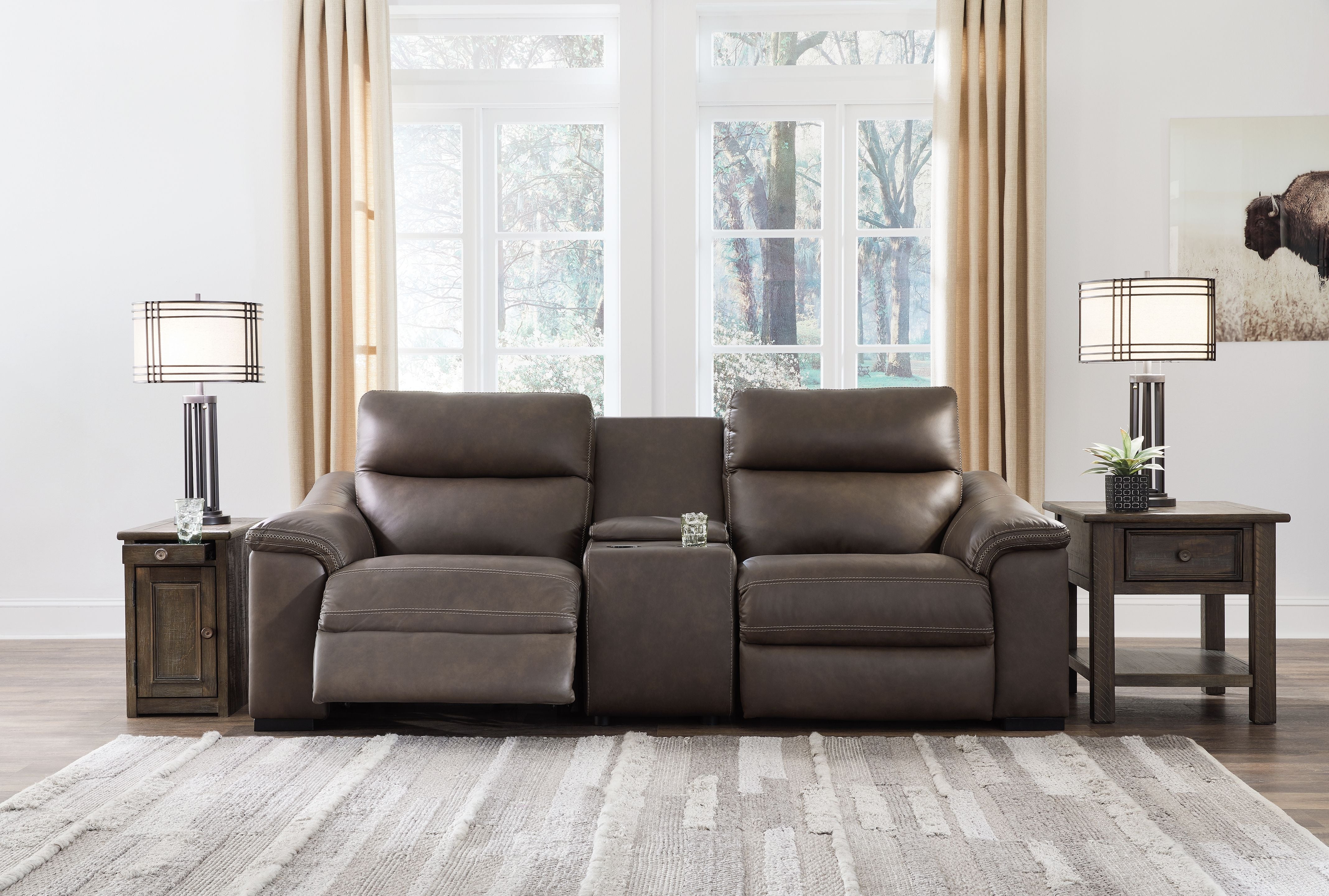 Salvatore Brown Power Reclining Sectional-Signature Design by Ashley®-American Furniture Outlet