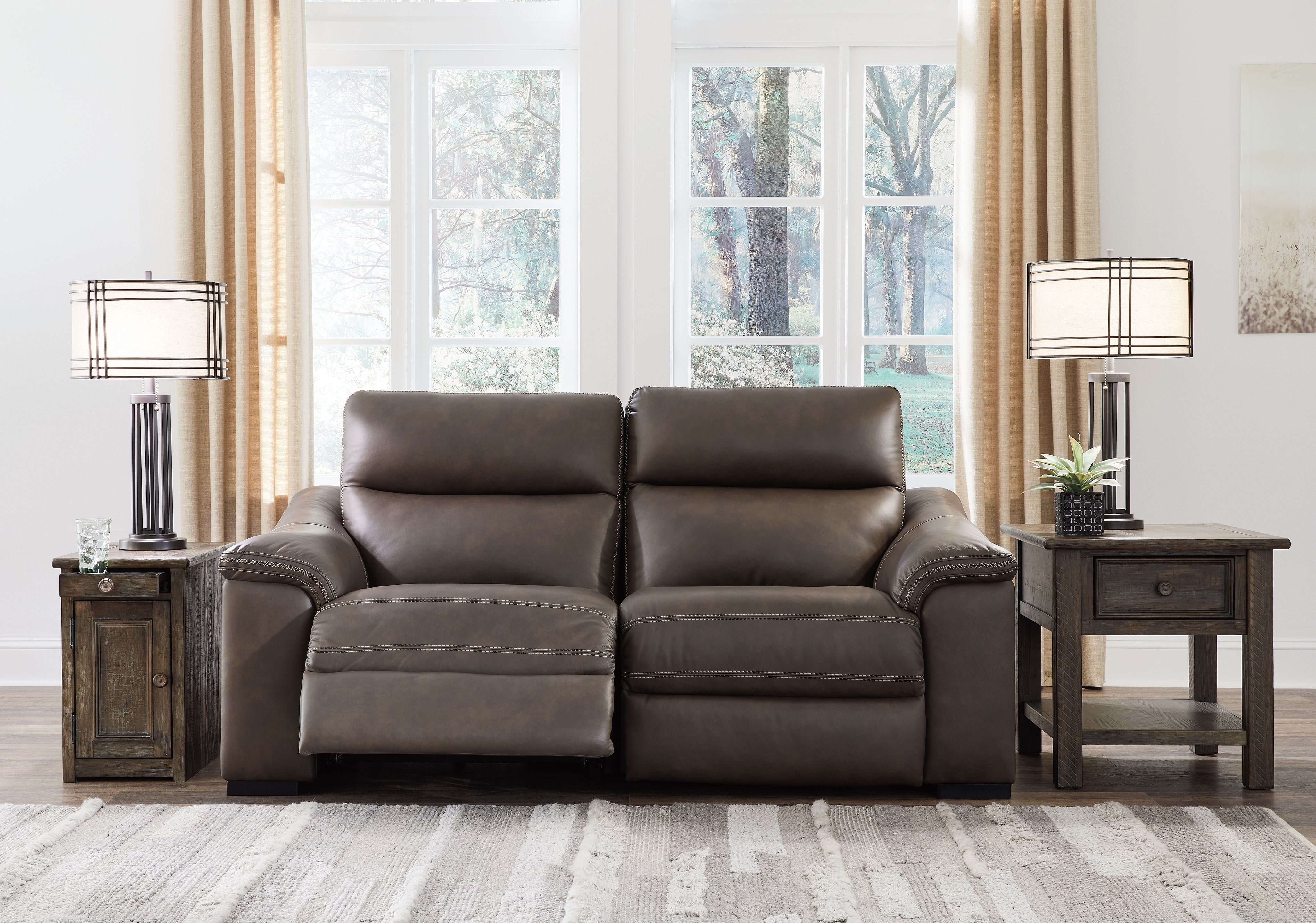 Salvatore Brown Power Reclining Sectional-Signature Design by Ashley®-American Furniture Outlet