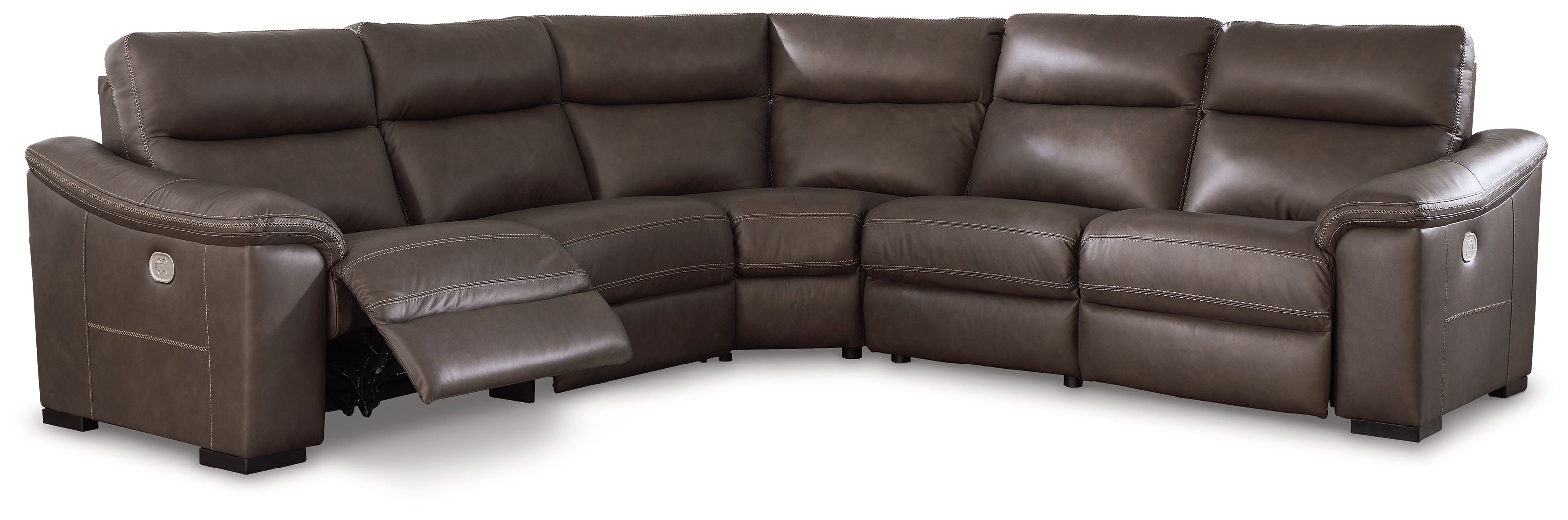 Salvatore Brown Power Reclining Sectional-Signature Design by Ashley®-American Furniture Outlet