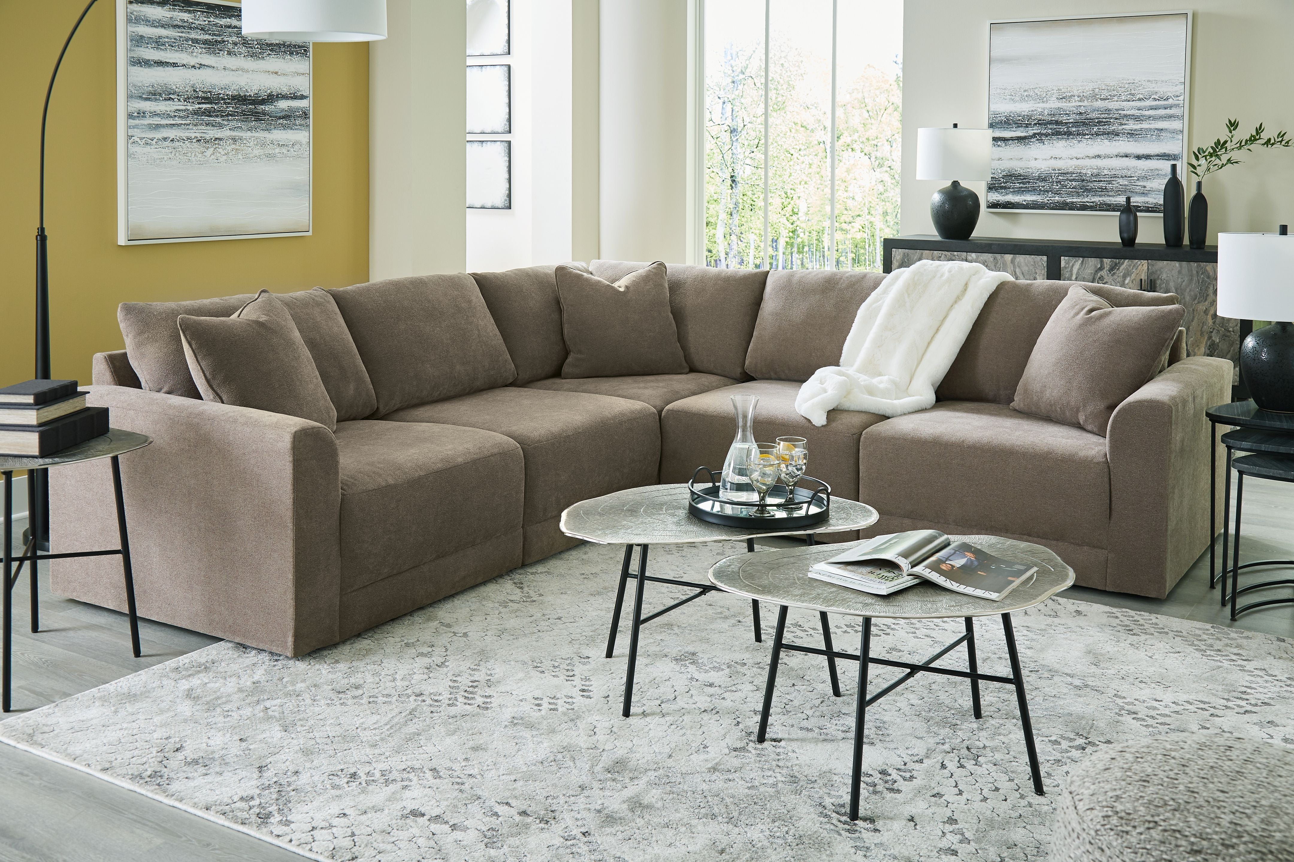 Signature Design by Ashley Raeanna Gray Sectional -Plush Cushions-Benchcraft®-American Furniture Outlet