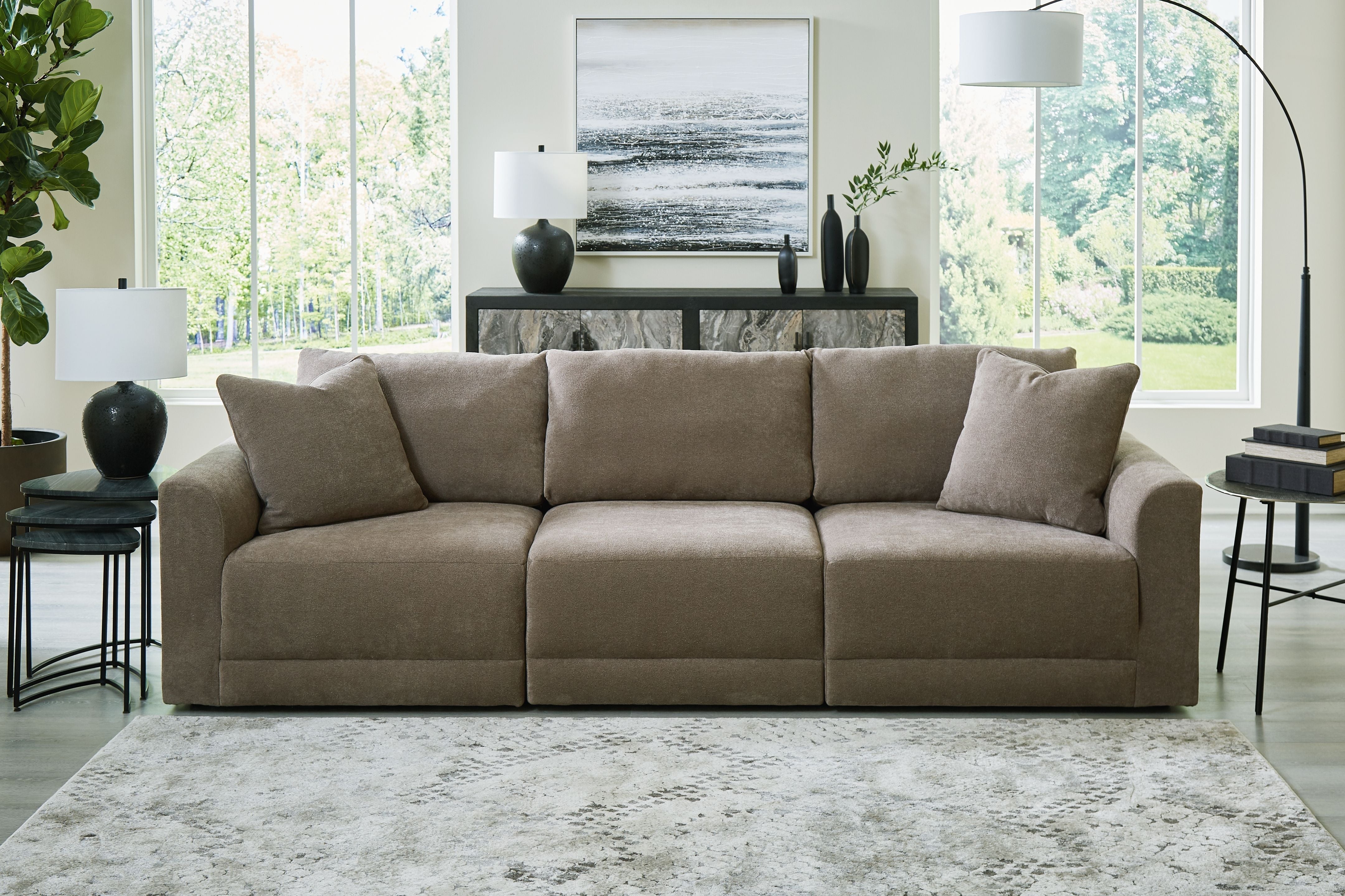 Signature Design by Ashley Raeanna Gray Sectional -Plush Cushions-Benchcraft®-American Furniture Outlet