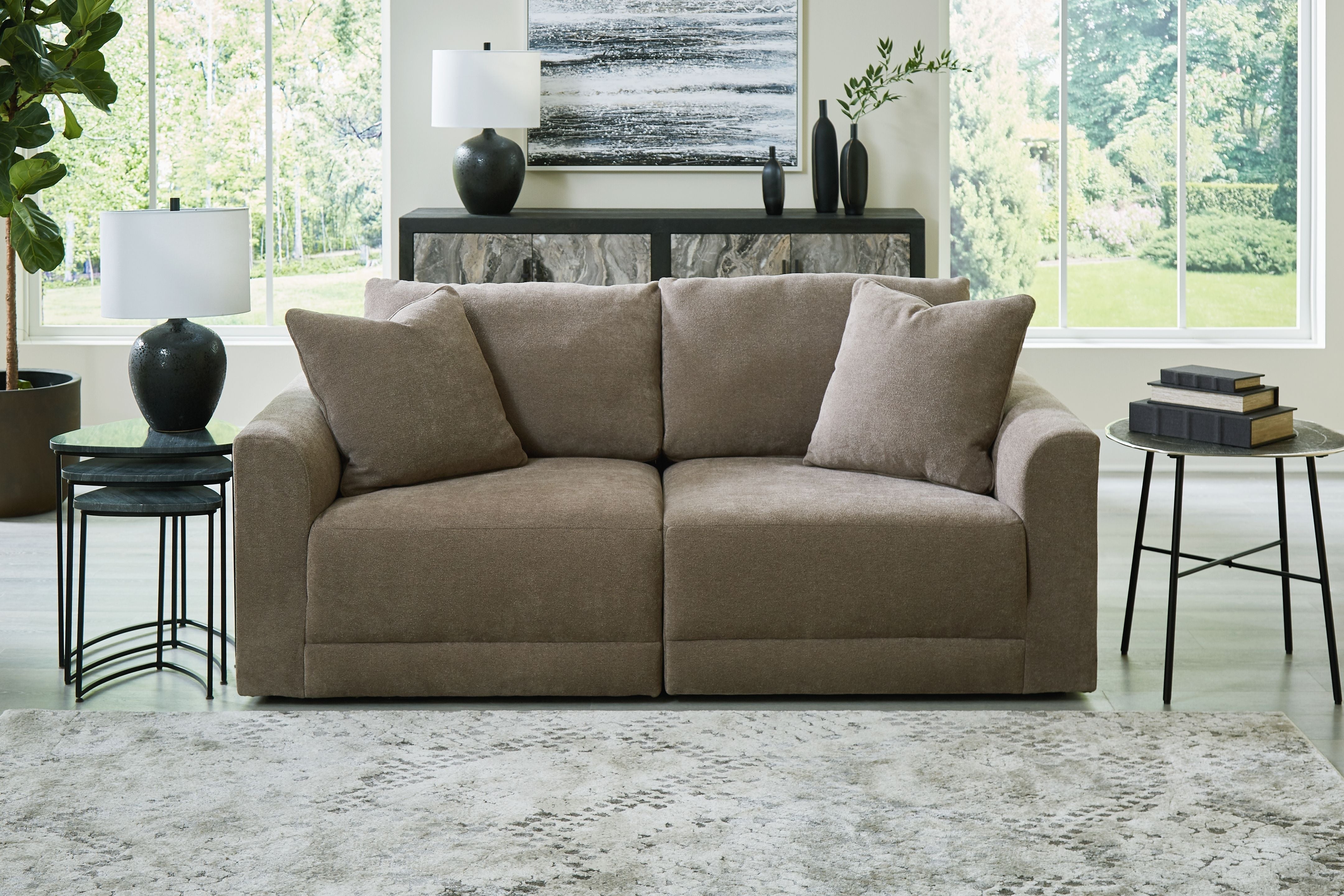 Signature Design by Ashley Raeanna Gray Sectional -Plush Cushions-Benchcraft®-American Furniture Outlet