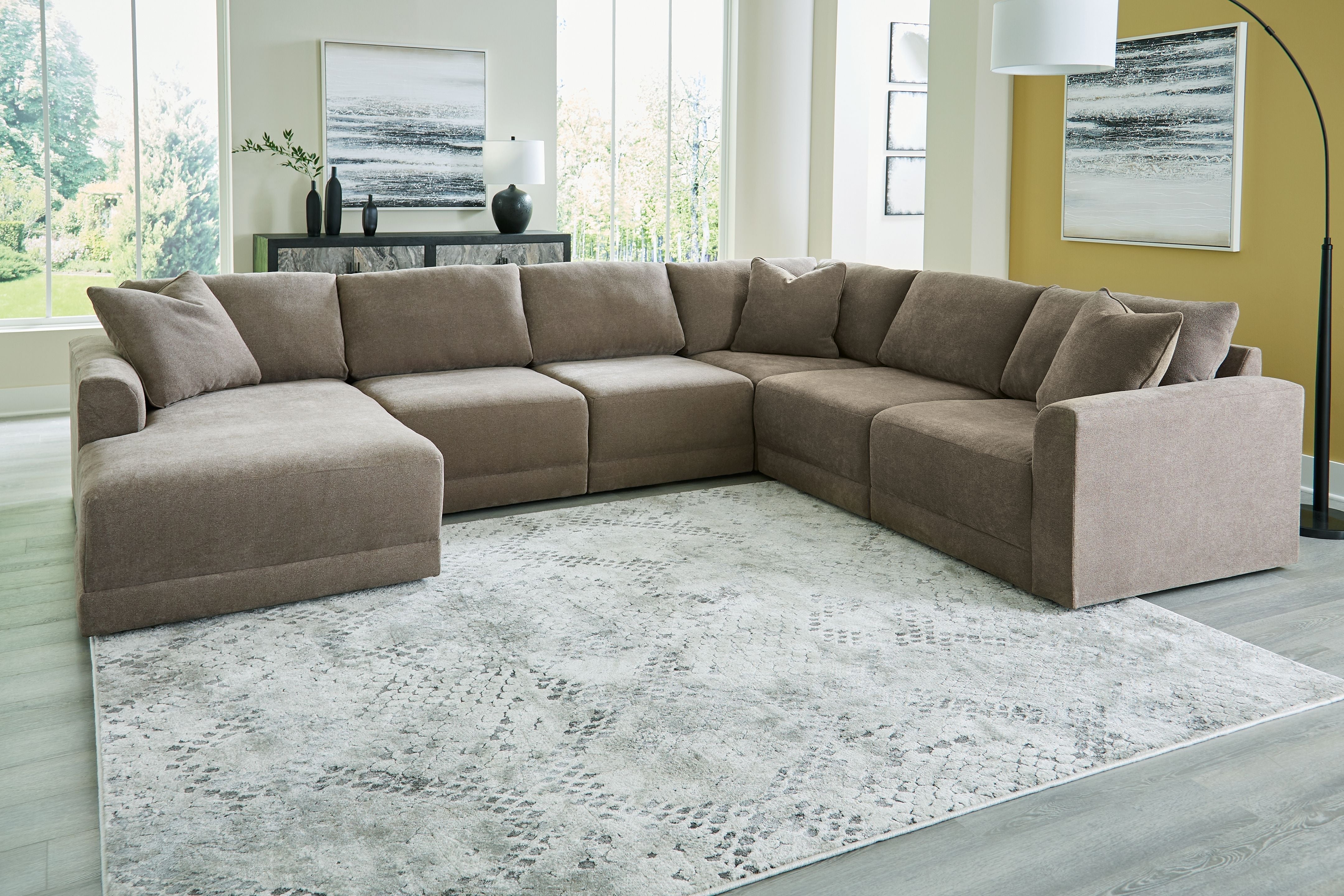 Signature Design by Ashley Raeanna Gray Sectional -Plush Cushions-Benchcraft®-American Furniture Outlet