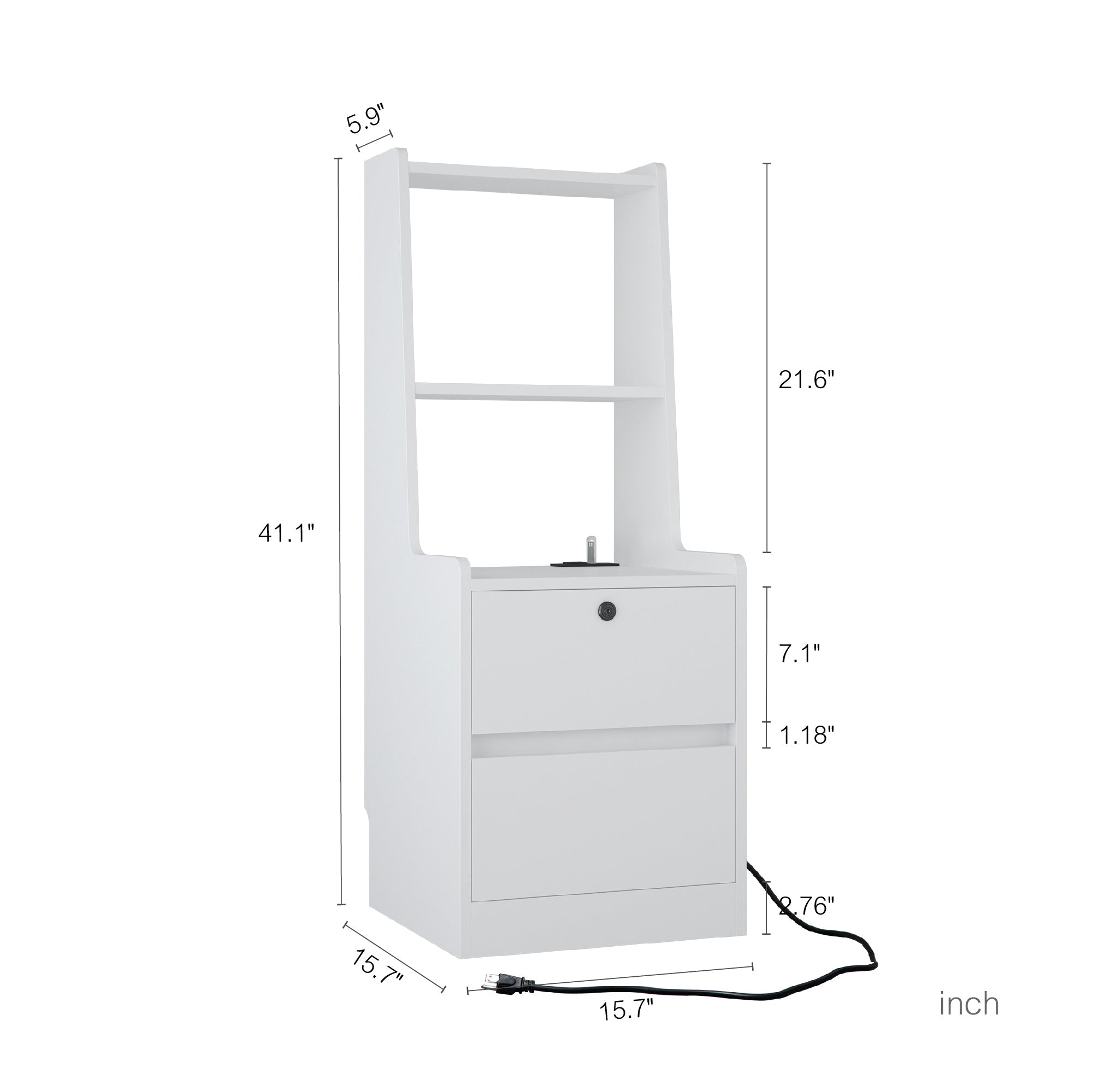 Smart Nightstand w/ Charging Station & Night Light-American Furniture Outlet