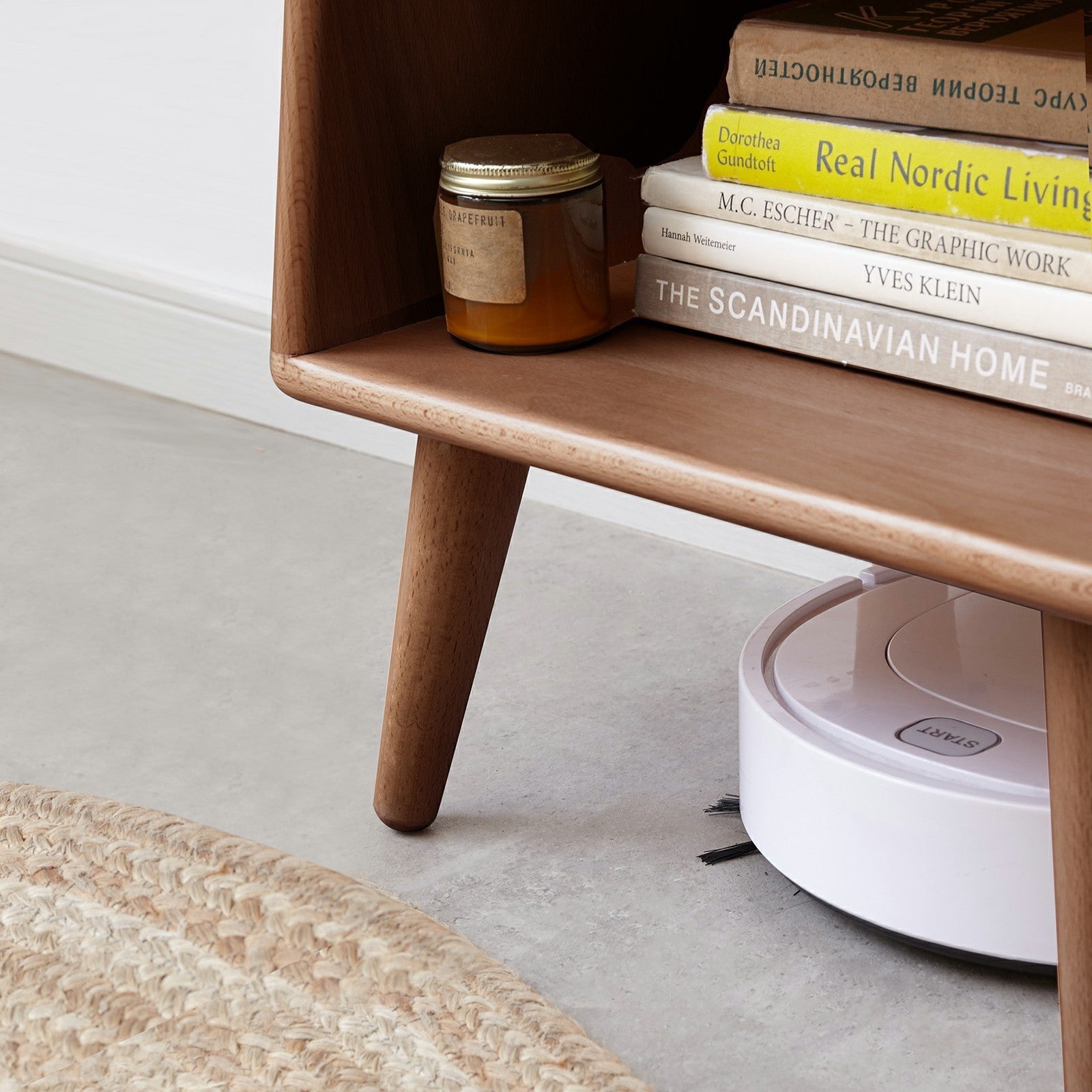 Solid Beech Wood Nightstand - Modern Bedside Table-American Furniture Outlet