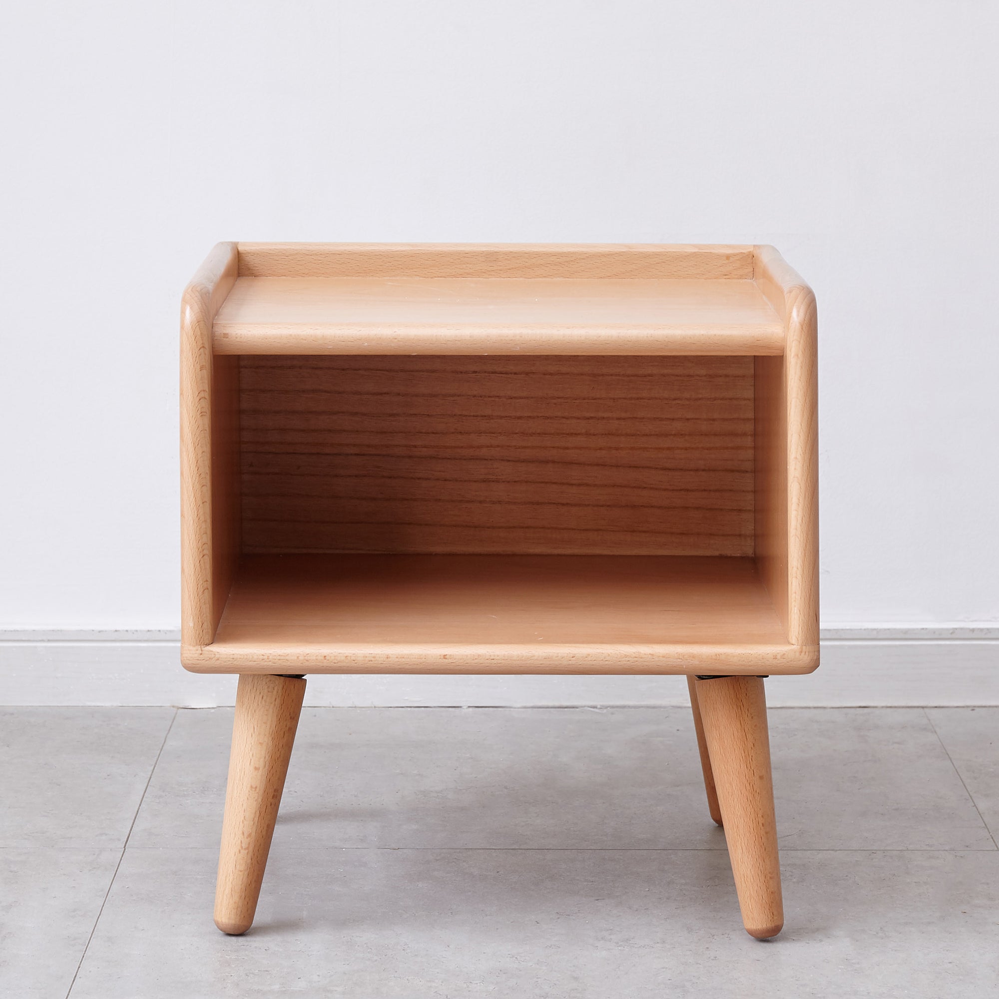 Solid Beech Wood Nightstand - Modern Bedside Table-American Furniture Outlet