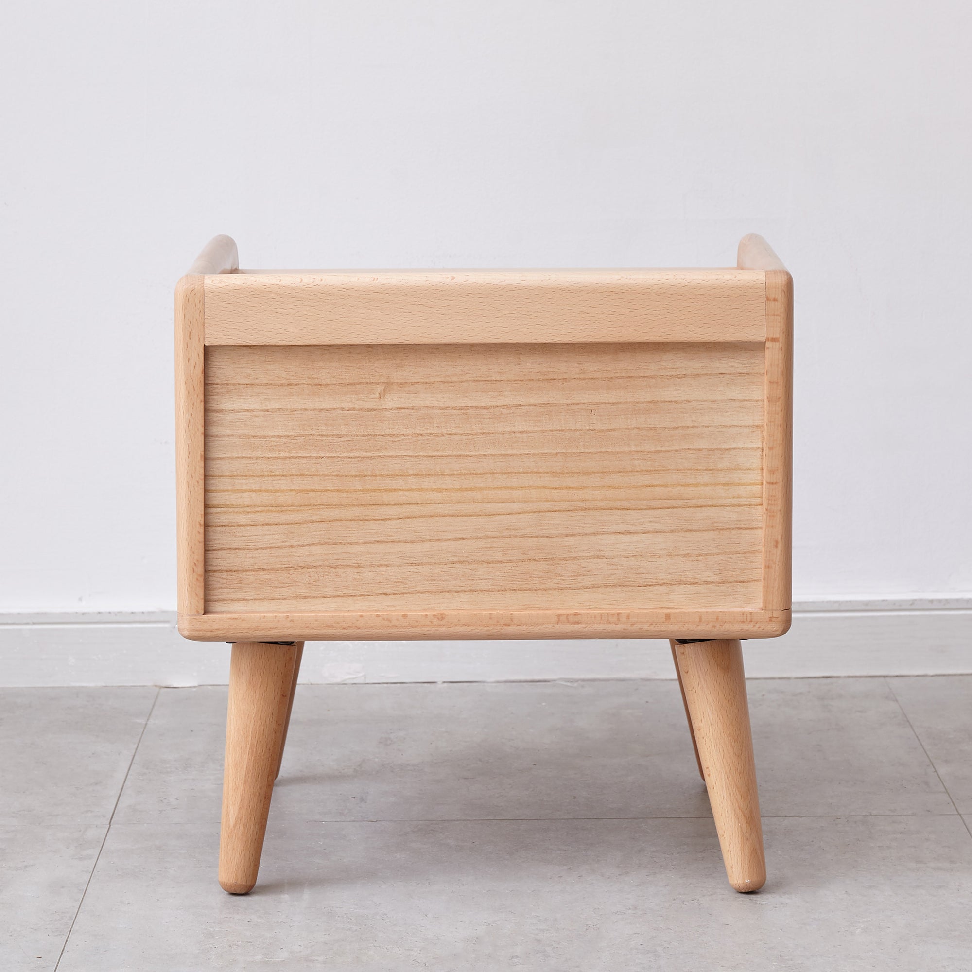 Solid Beech Wood Nightstand - Modern Bedside Table-American Furniture Outlet