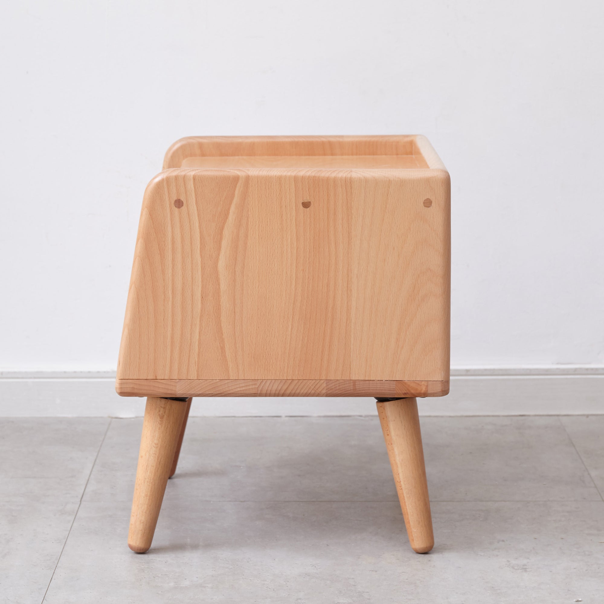 Solid Beech Wood Nightstand - Modern Bedside Table-American Furniture Outlet