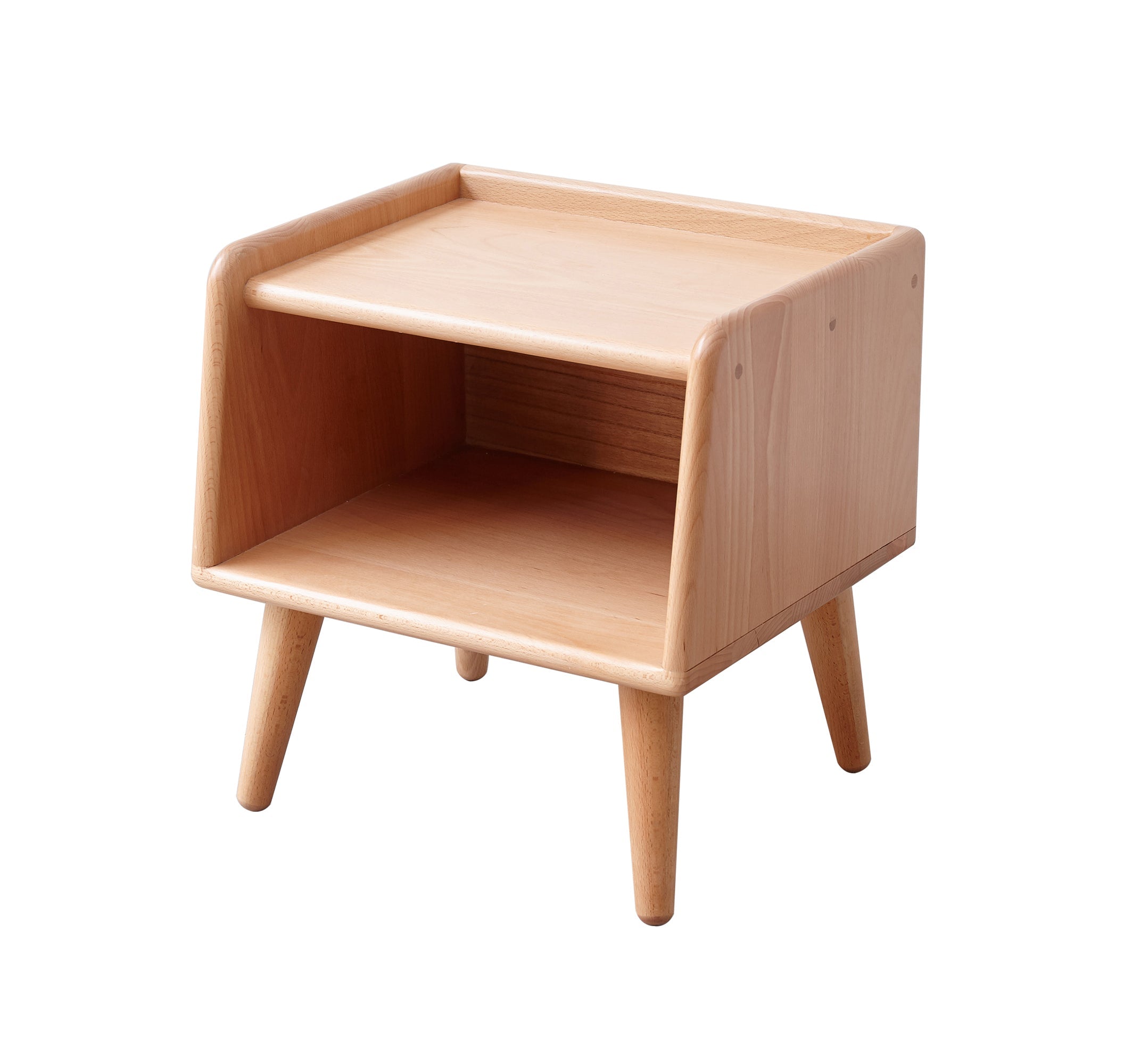 Solid Beech Wood Nightstand - Modern Bedside Table-American Furniture Outlet