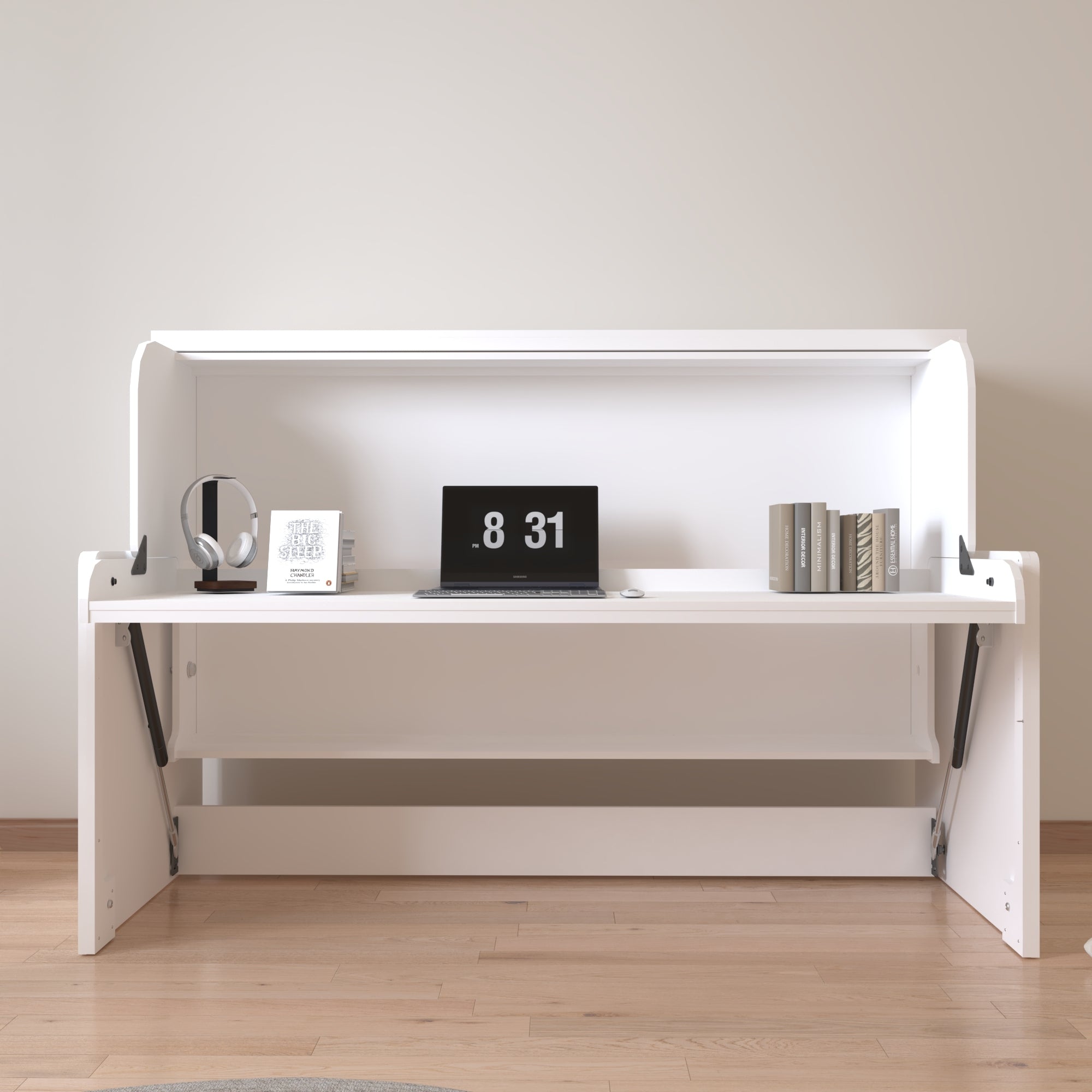 Space Saving Murphy Bed w/ Desk - Single-American Furniture Outlet